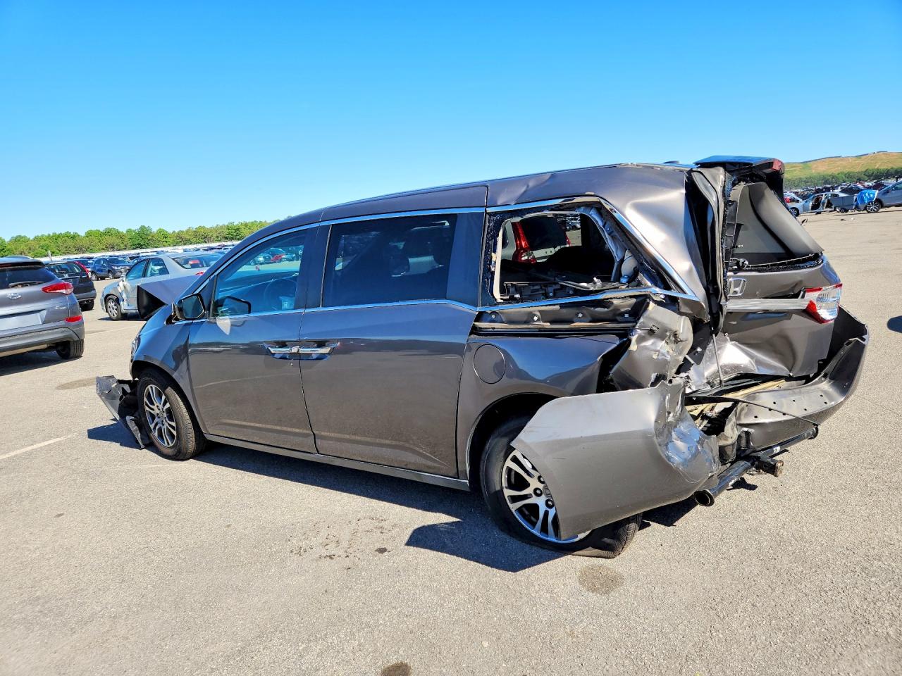 2011 Honda Odyssey Exl Brown vin: 5FNRL5H64BB067239