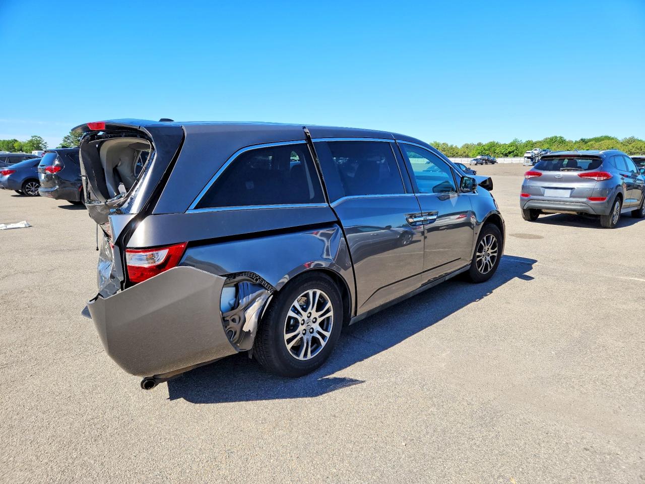 2011 Honda Odyssey Exl Brown vin: 5FNRL5H64BB067239