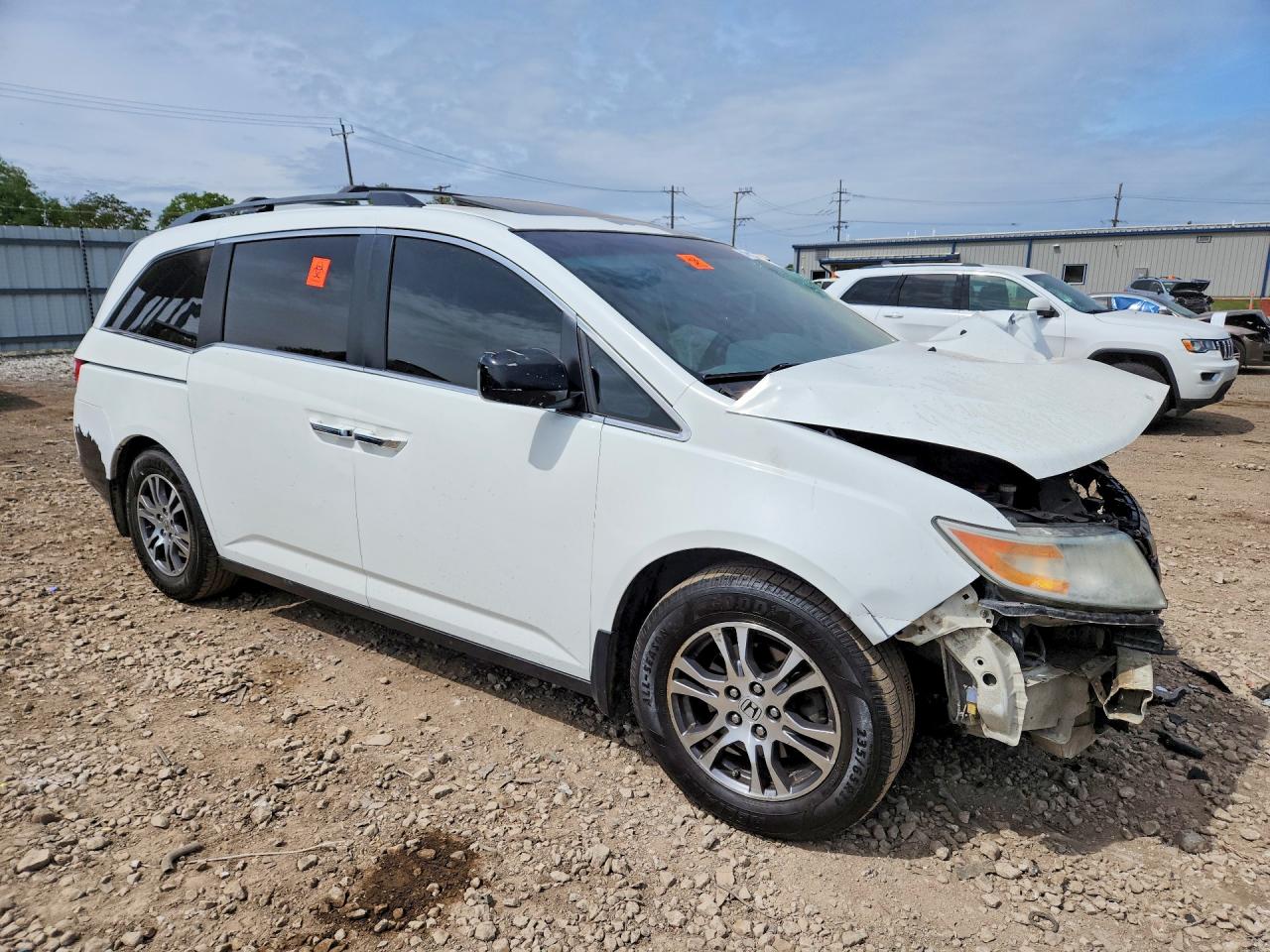 2011 Honda Odyssey Exl White vin: 5FNRL5H64BB080962