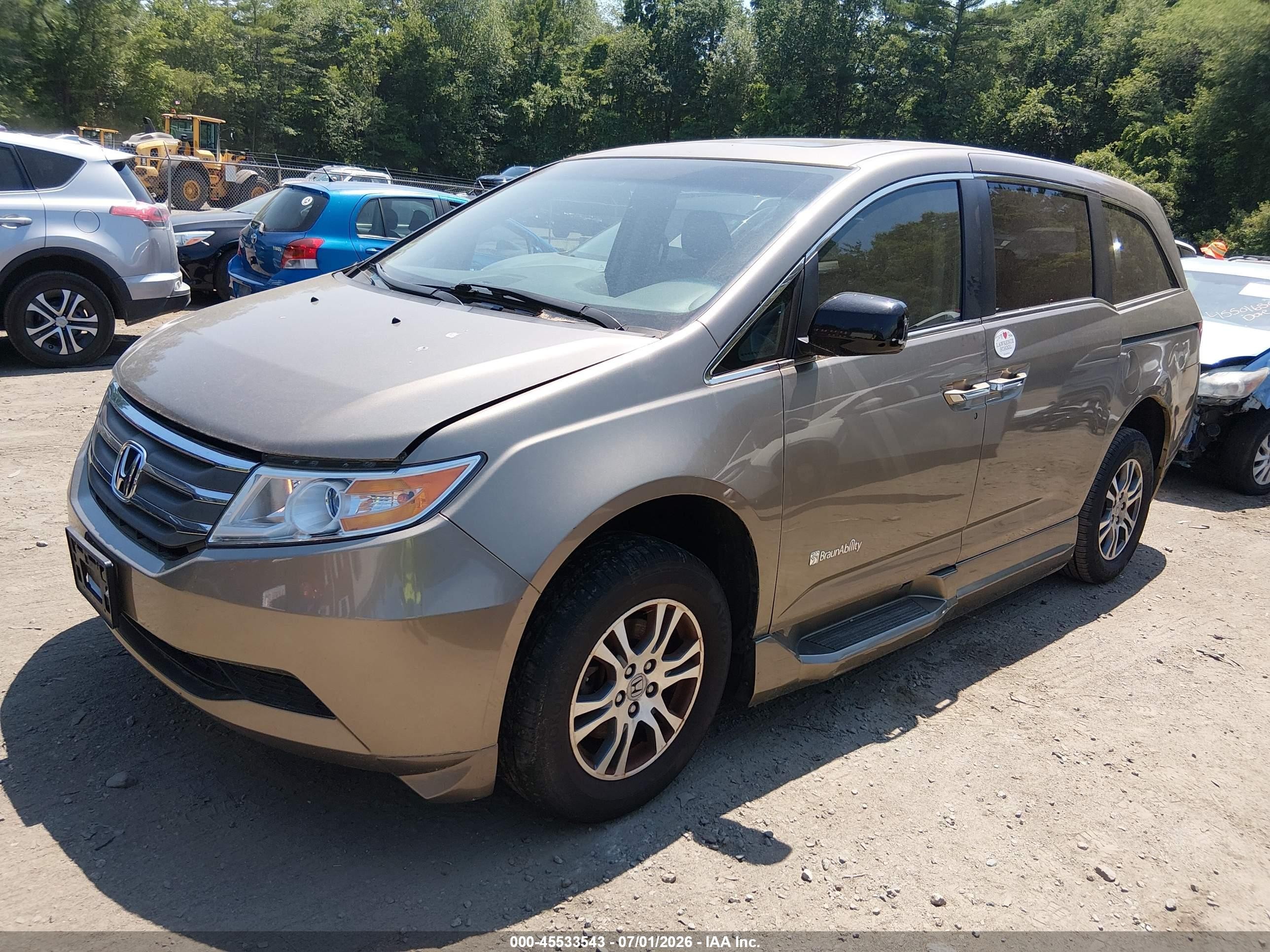 2011 Honda Odyssey Ex-l Brown vin: 5FNRL5H64BB102491