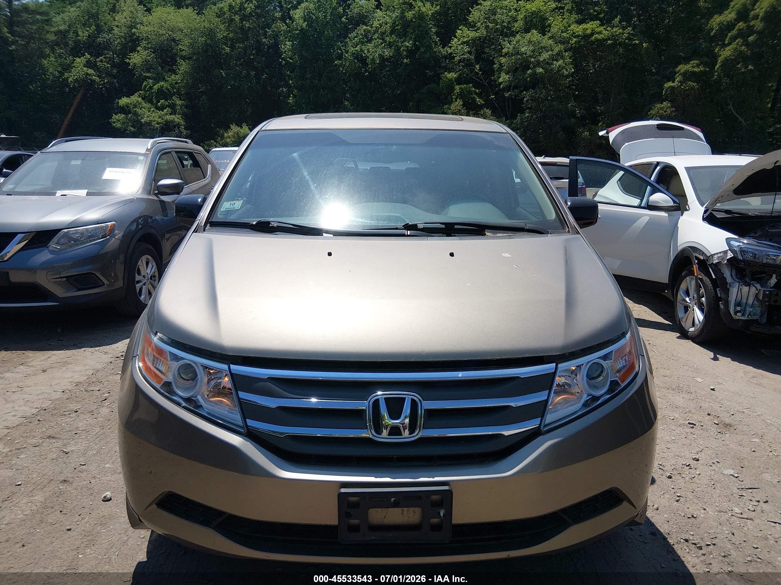 2011 Honda Odyssey Ex-l Brown vin: 5FNRL5H64BB102491