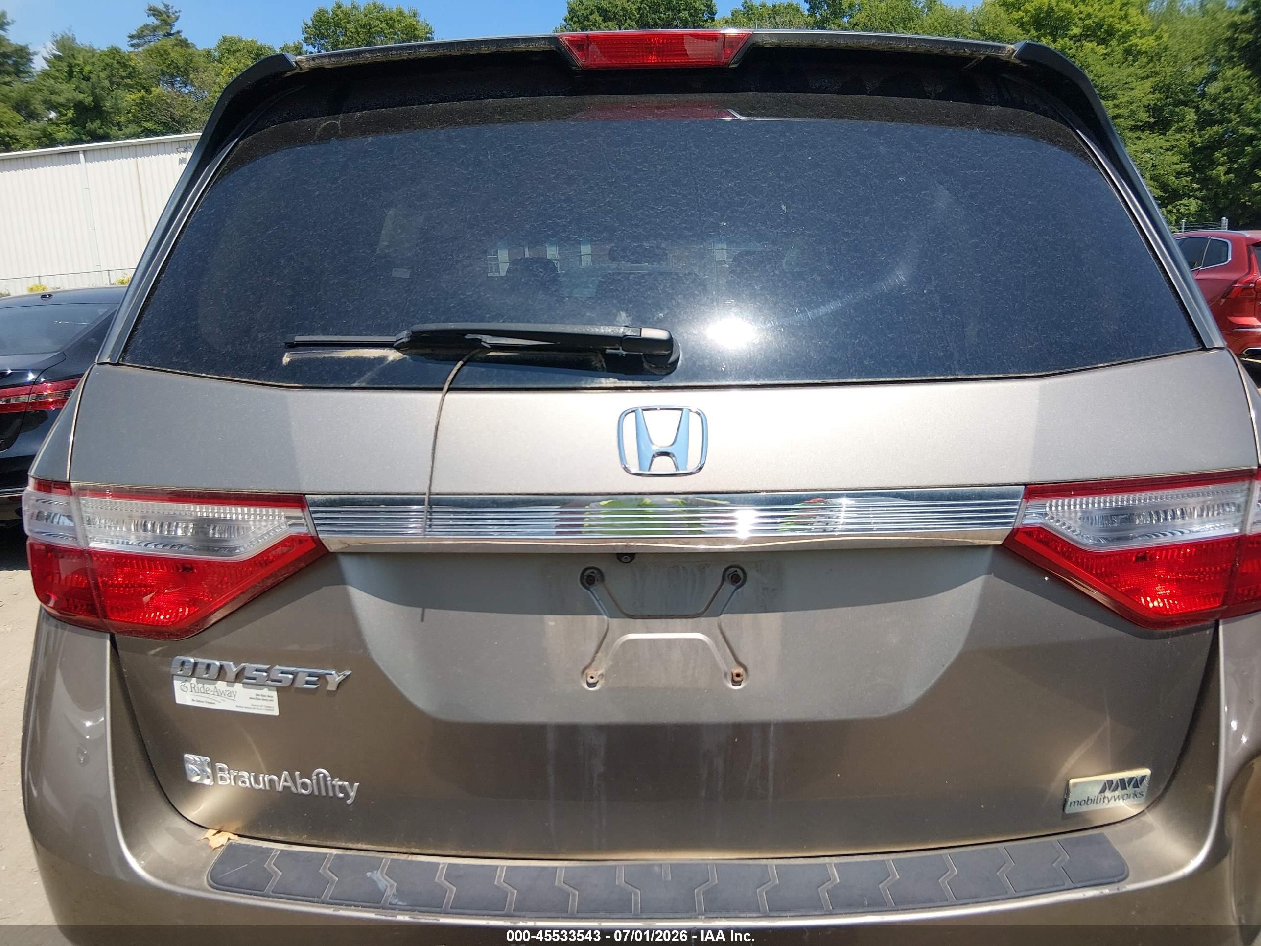2011 Honda Odyssey Ex-l Brown vin: 5FNRL5H64BB102491