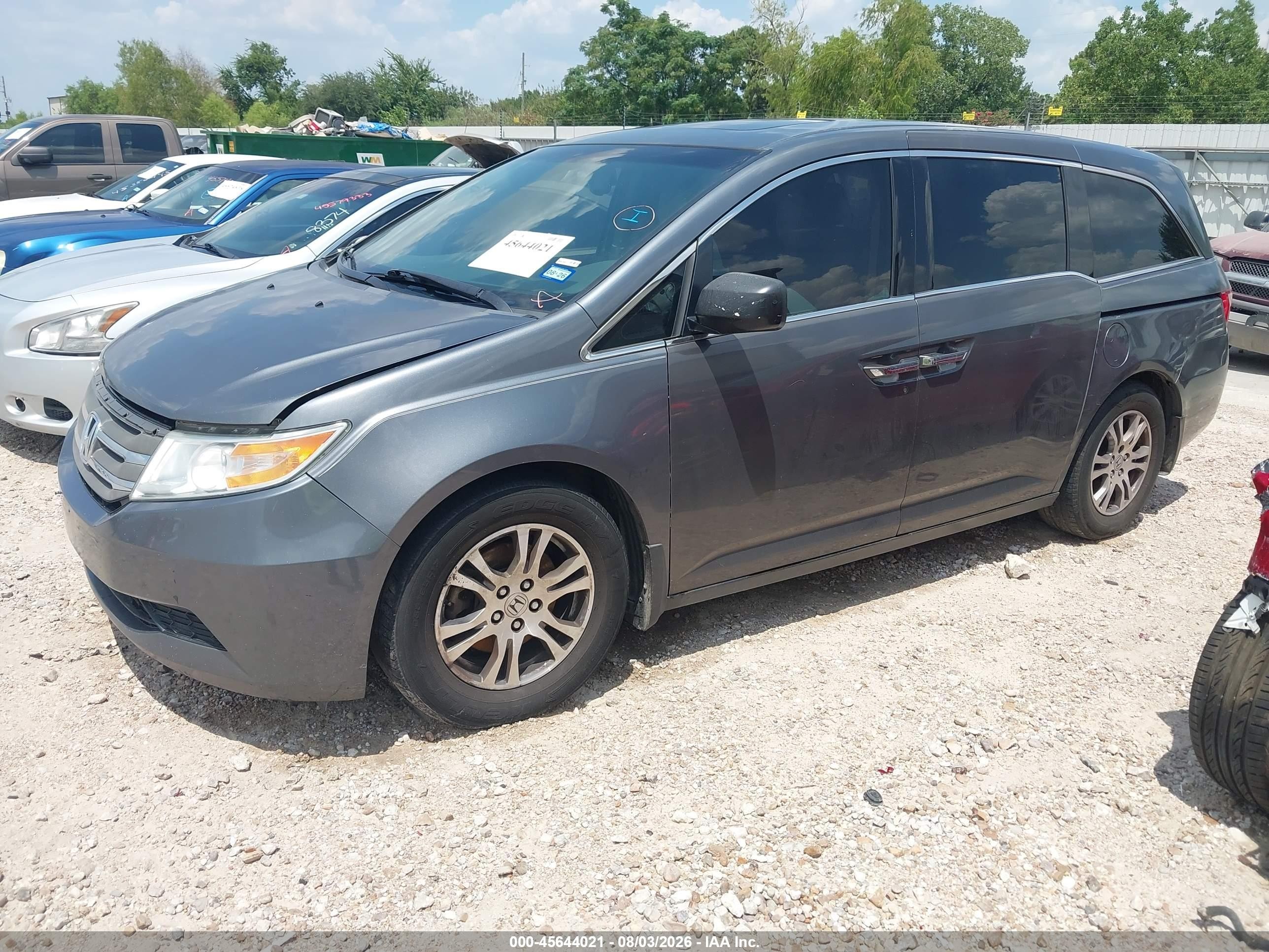 2011 Honda Odyssey Ex-l Gray vin: 5FNRL5H64BB102572