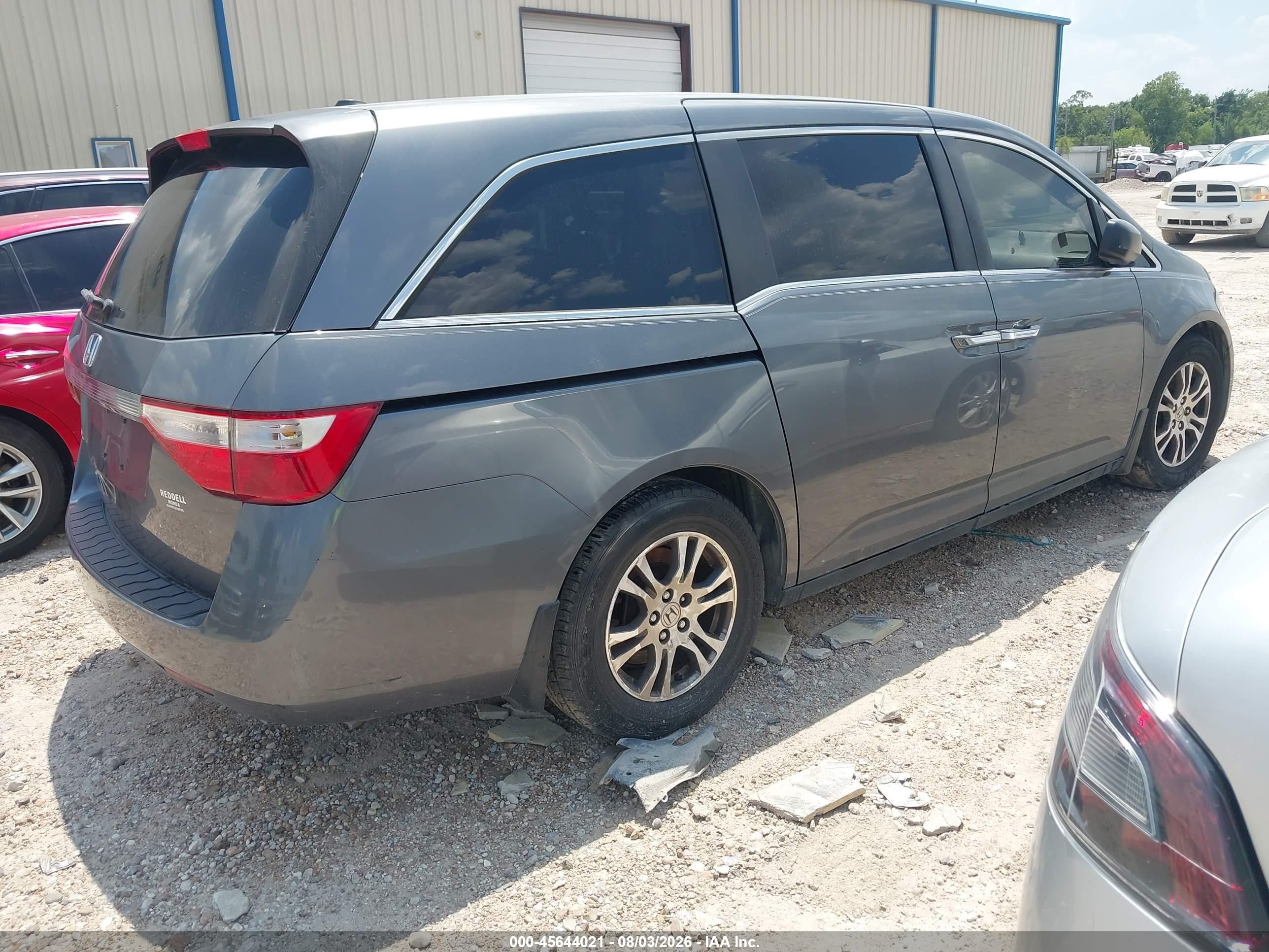2011 Honda Odyssey Ex-l Gray vin: 5FNRL5H64BB102572
