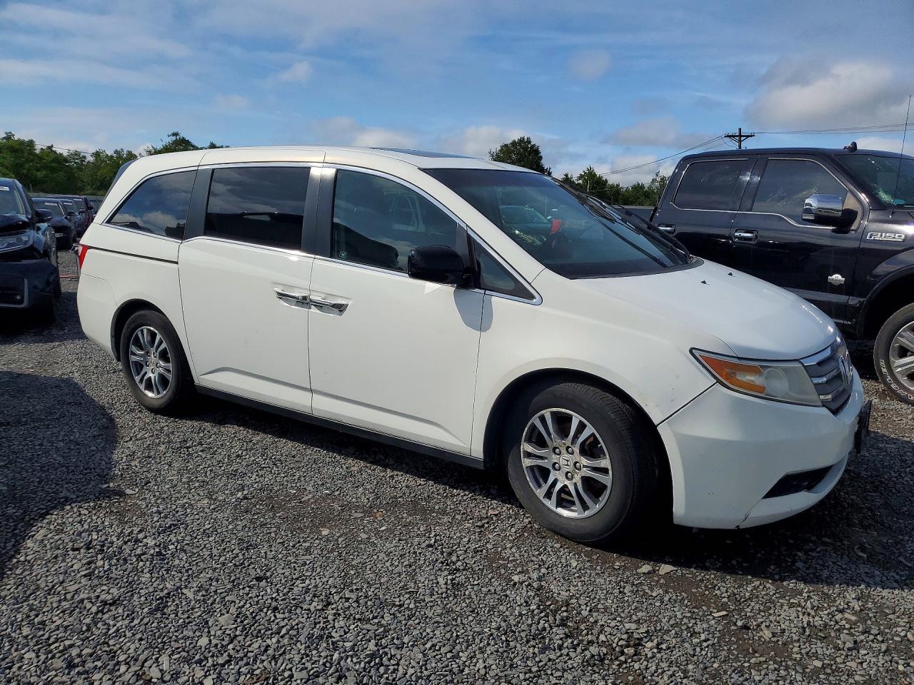 2012 Honda Odyssey Exl White vin: 5FNRL5H64CB001775