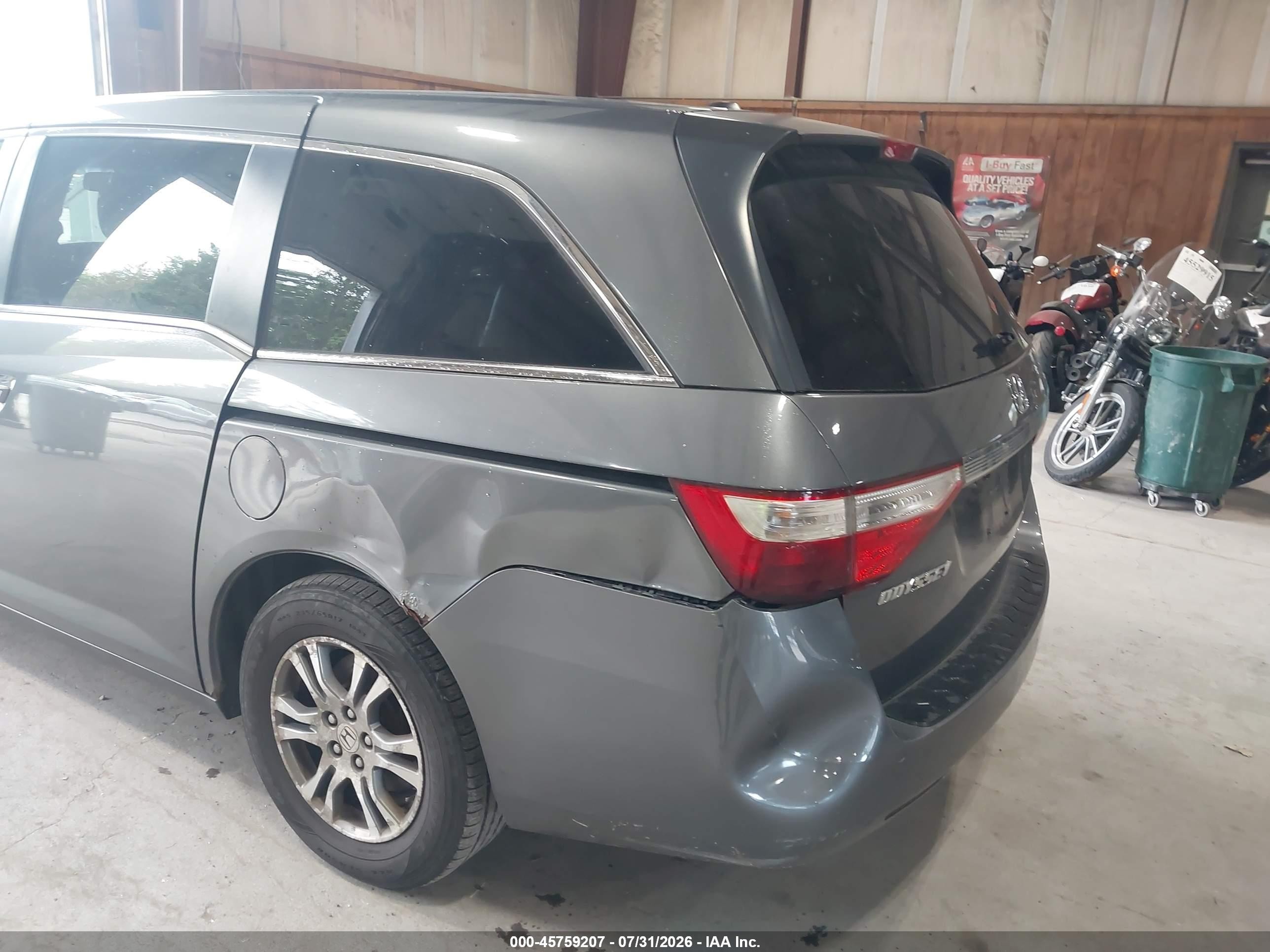 2012 Honda Odyssey Ex-l Gray vin: 5FNRL5H64CB018740