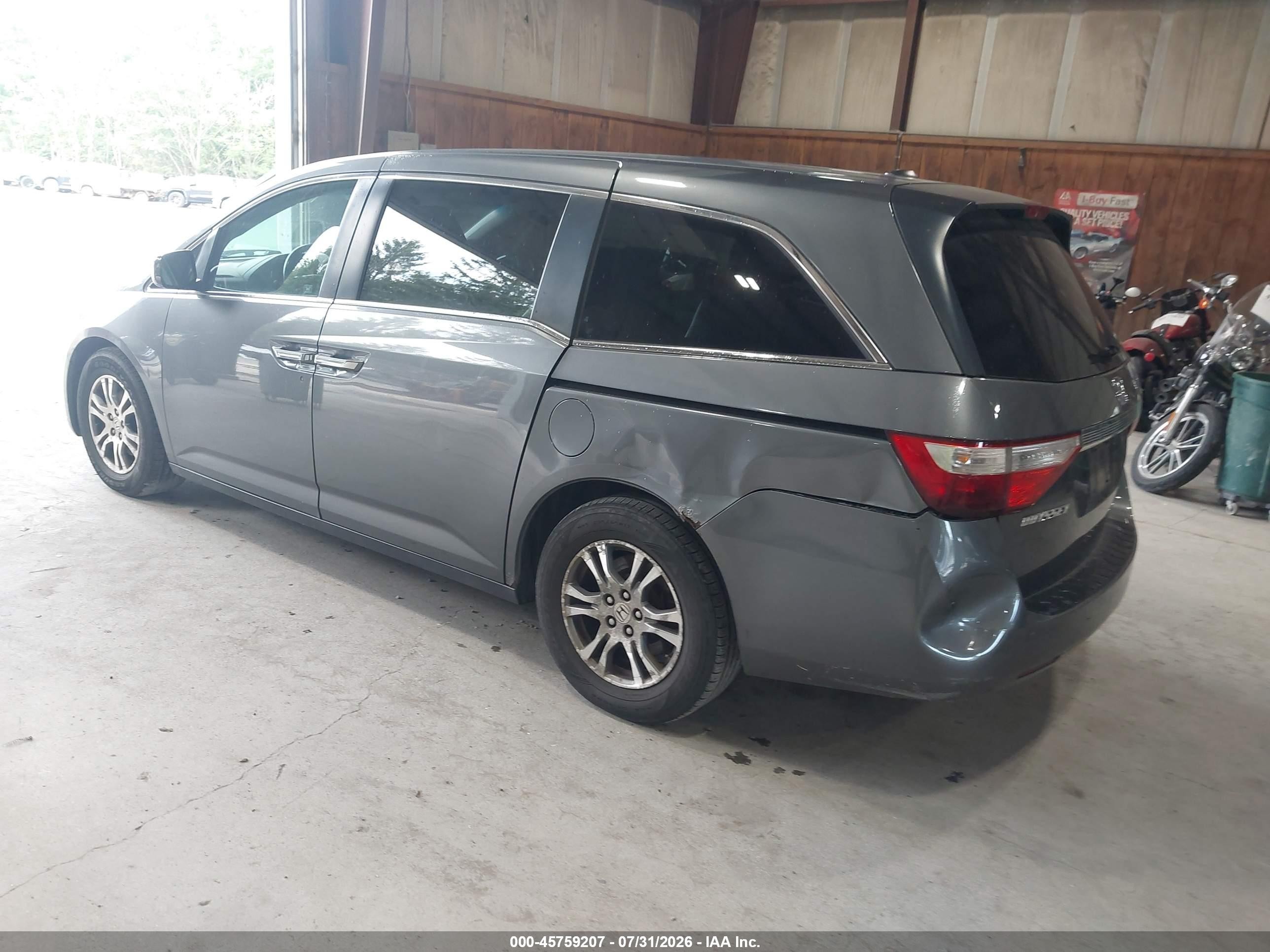 2012 Honda Odyssey Ex-l Gray vin: 5FNRL5H64CB018740