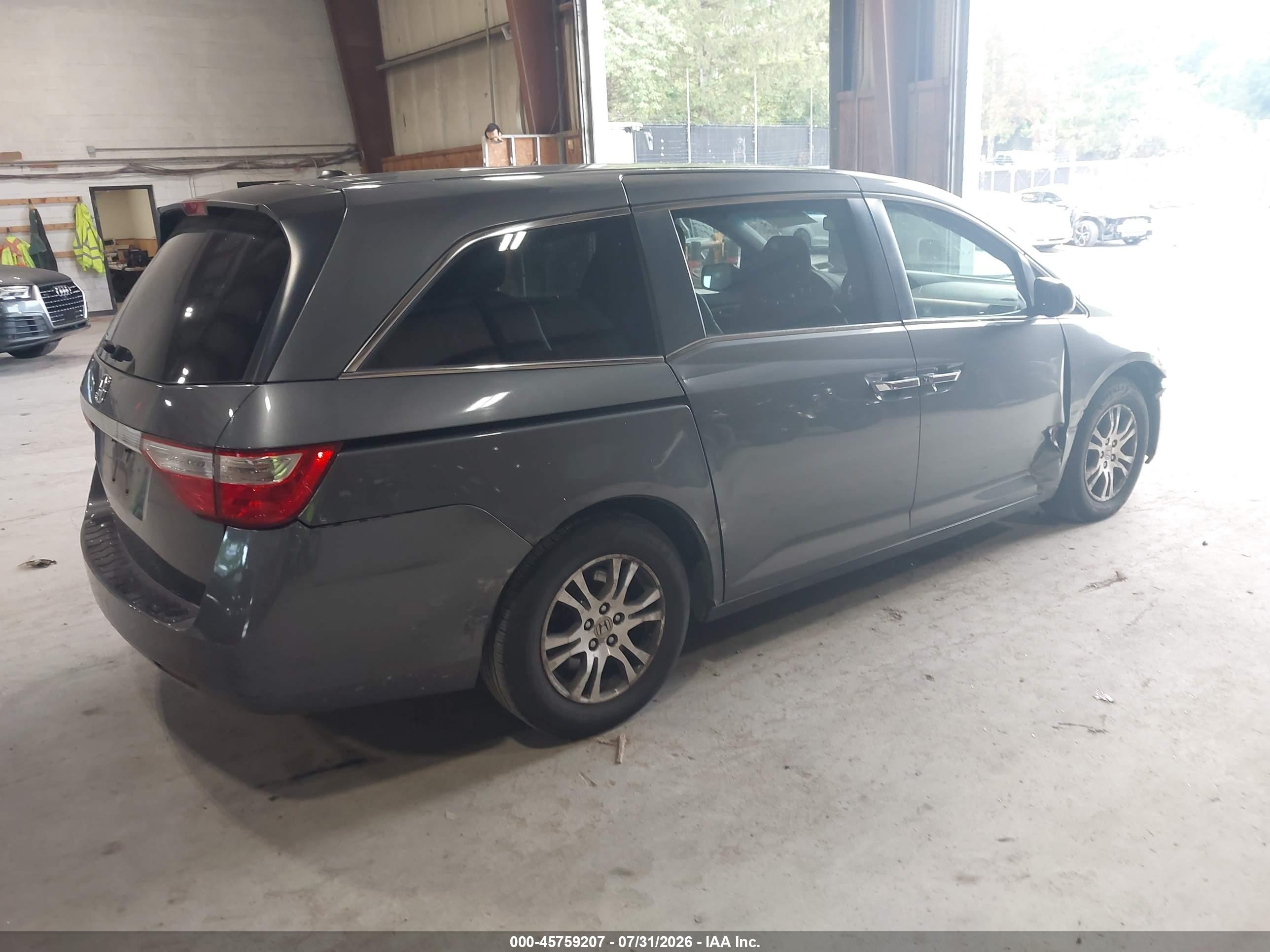 2012 Honda Odyssey Ex-l Gray vin: 5FNRL5H64CB018740
