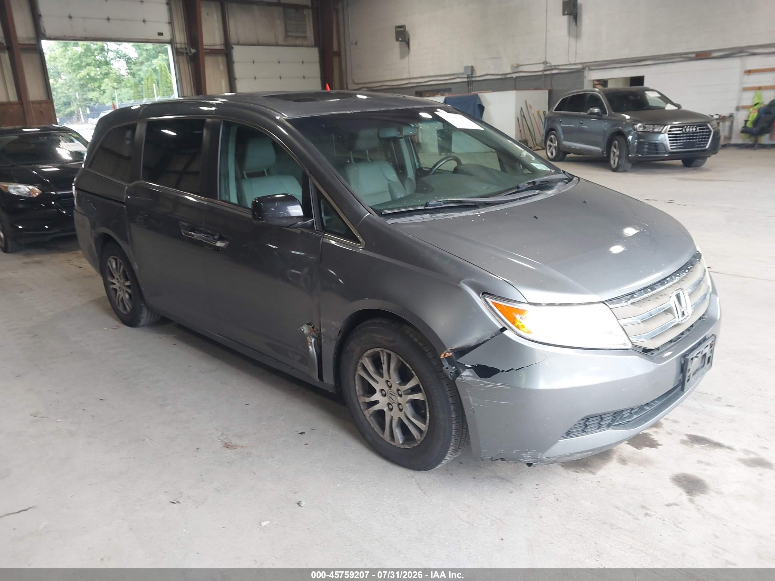 2012 Honda Odyssey Ex-l Gray vin: 5FNRL5H64CB018740