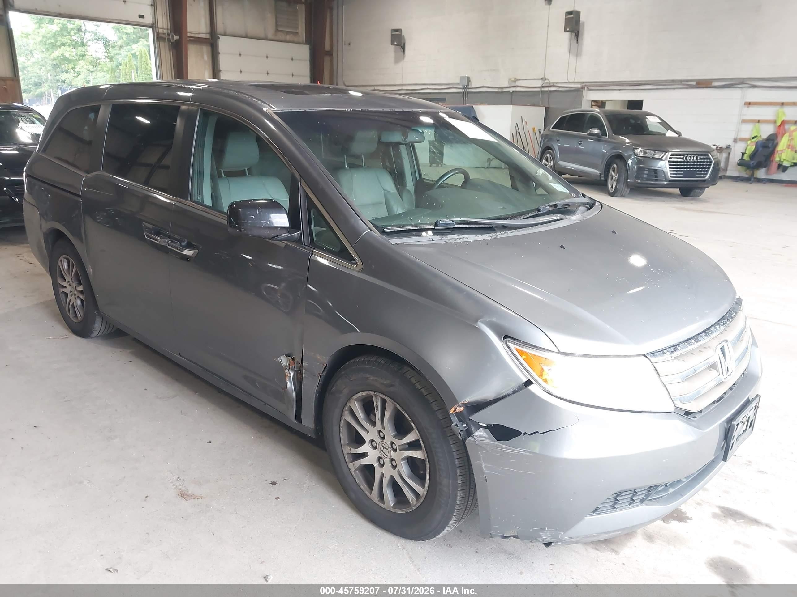 2012 Honda Odyssey Ex-l Gray vin: 5FNRL5H64CB018740