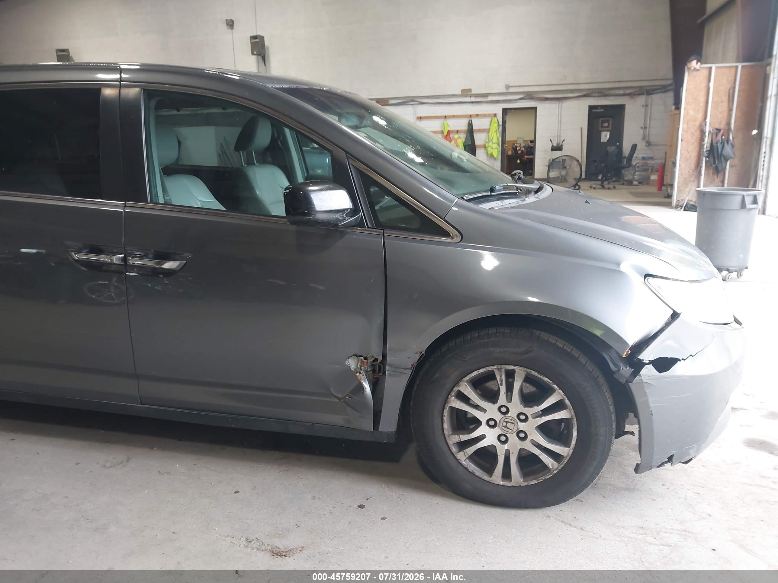 2012 Honda Odyssey Ex-l Gray vin: 5FNRL5H64CB018740