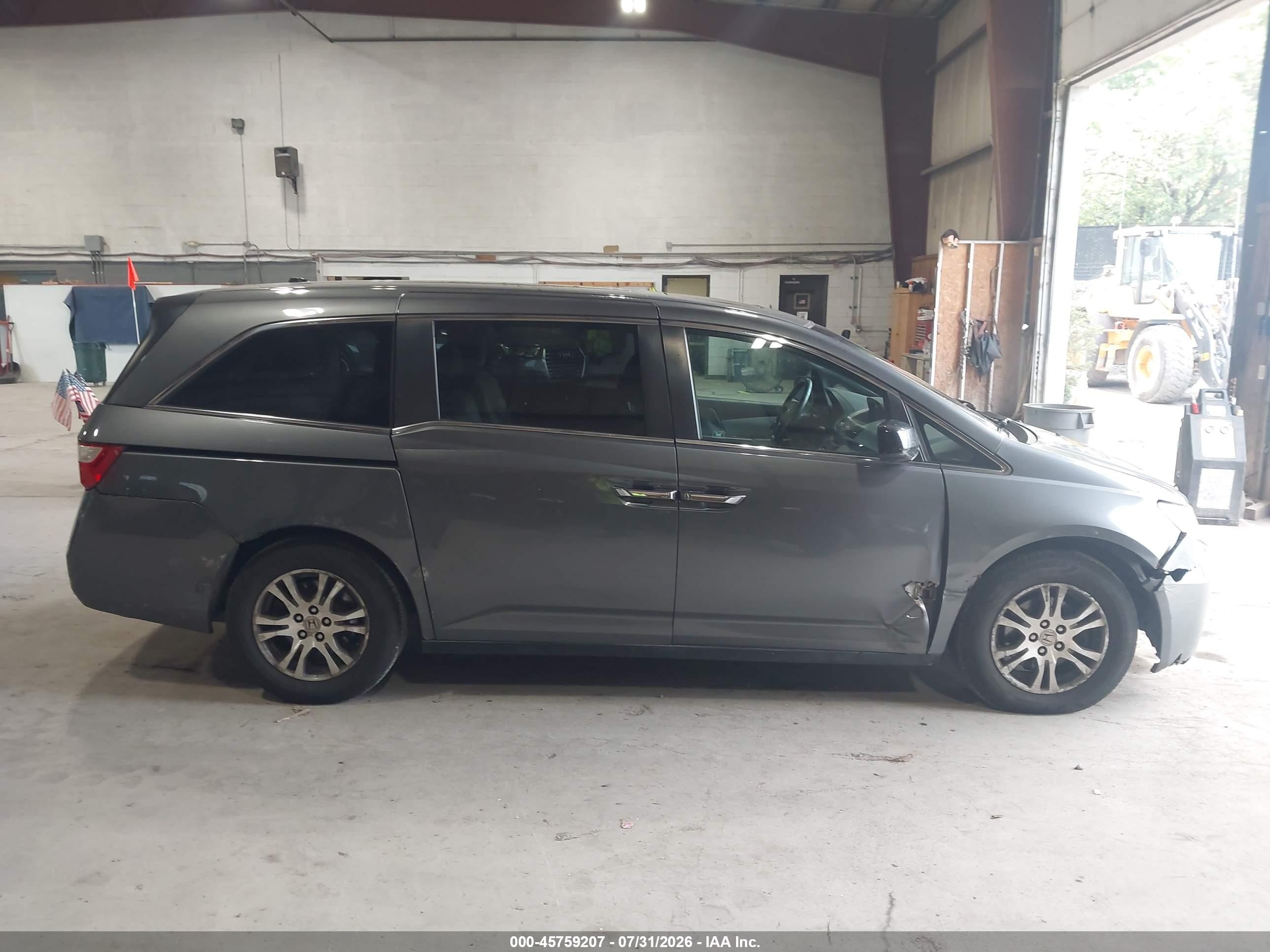 2012 Honda Odyssey Ex-l Gray vin: 5FNRL5H64CB018740