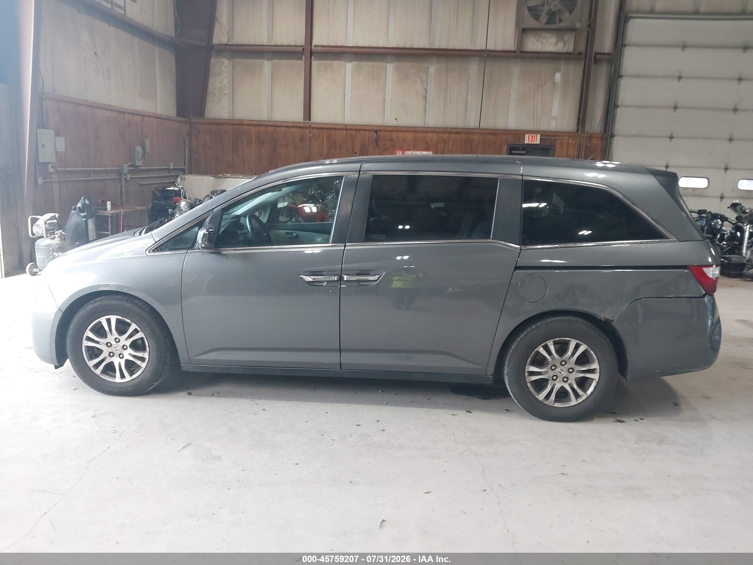 2012 Honda Odyssey Ex-l Gray vin: 5FNRL5H64CB018740
