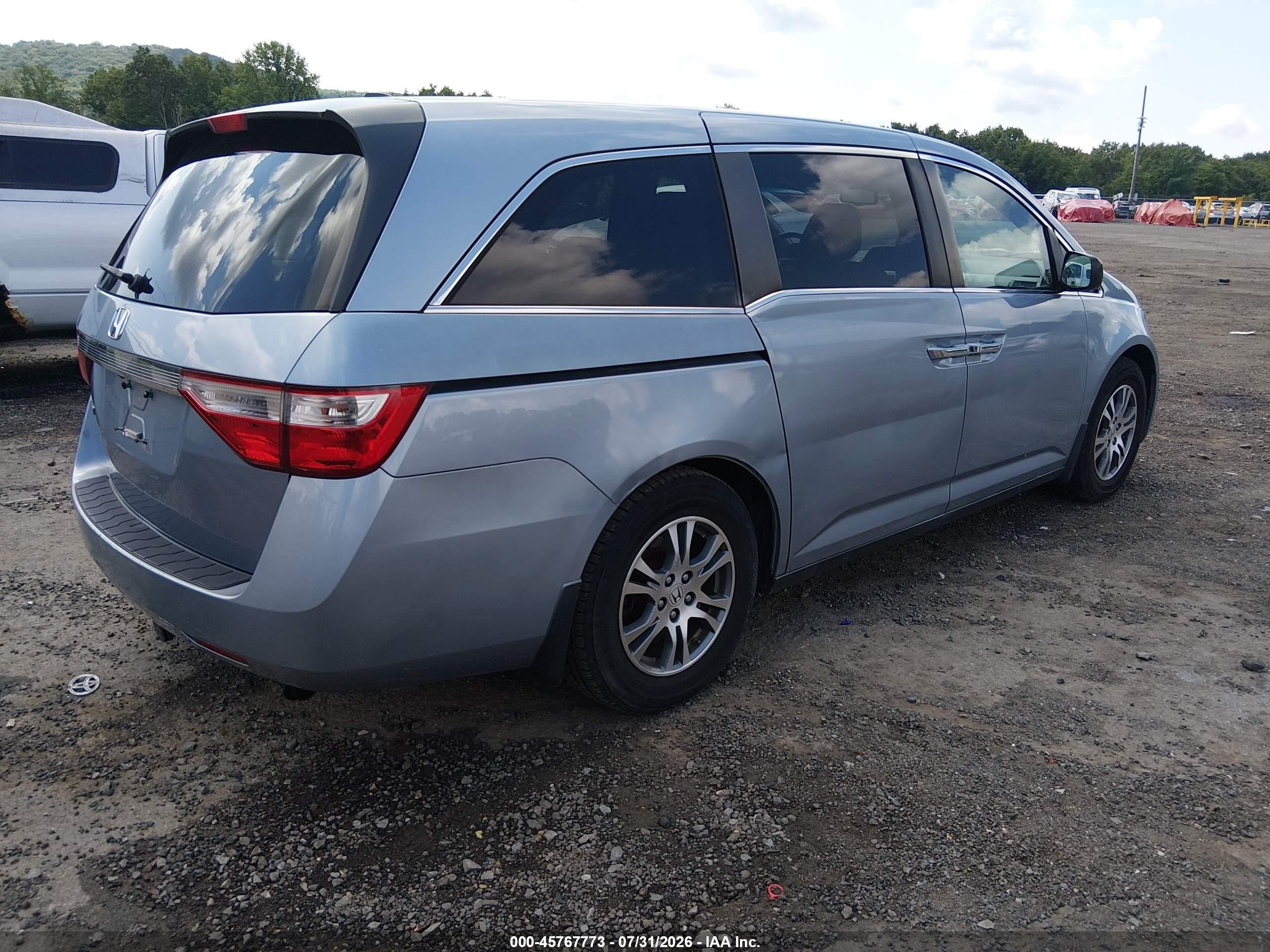 2012 Honda Odyssey Ex-l Blue vin: 5FNRL5H64CB026658