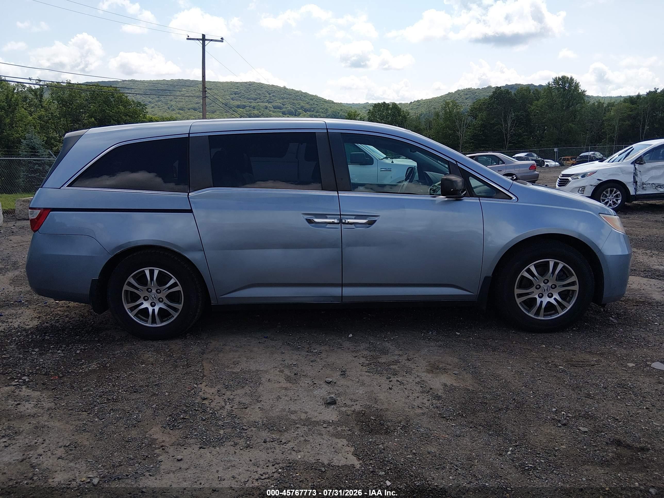 2012 Honda Odyssey Ex-l Blue vin: 5FNRL5H64CB026658