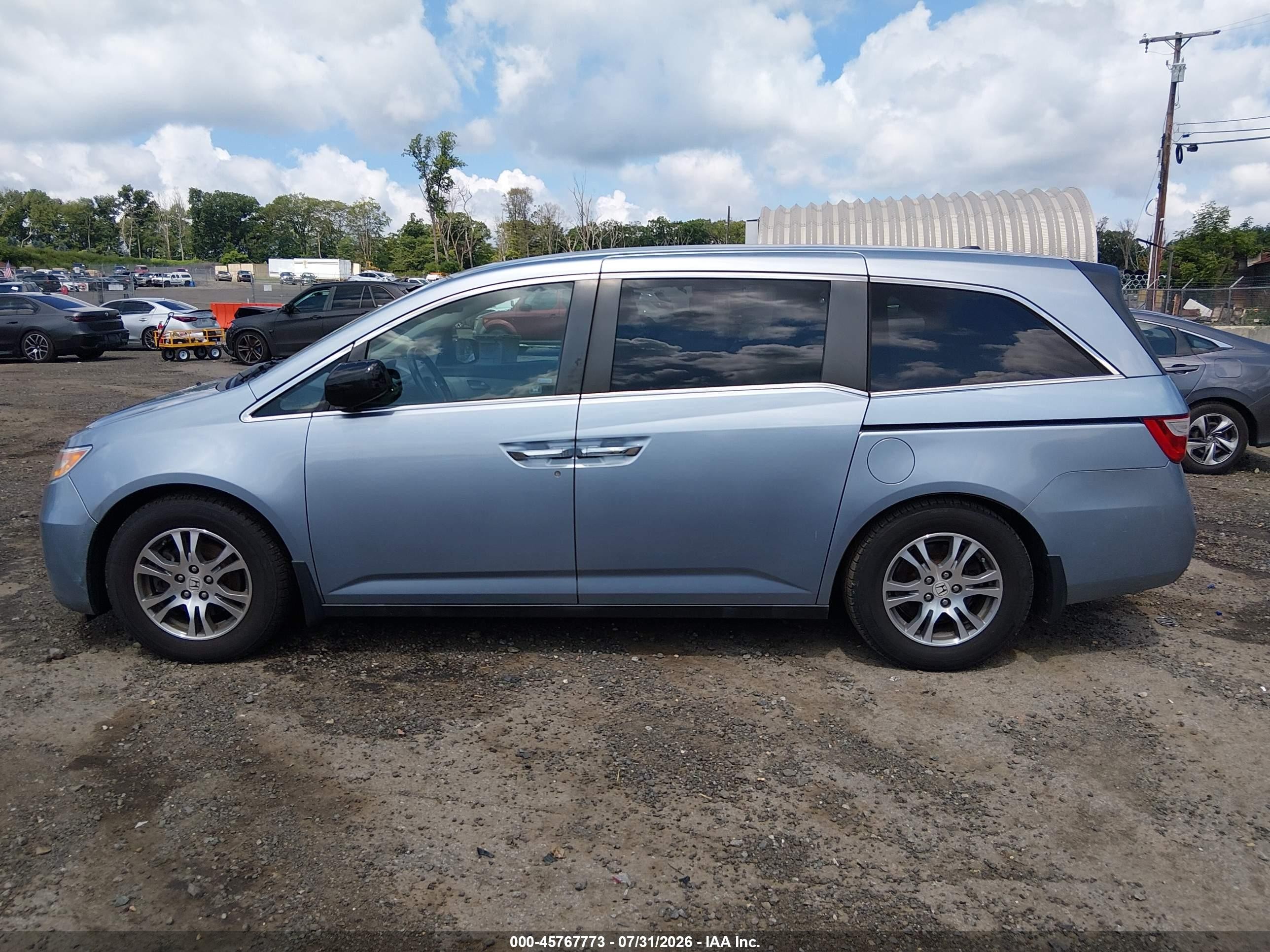 2012 Honda Odyssey Ex-l Blue vin: 5FNRL5H64CB026658