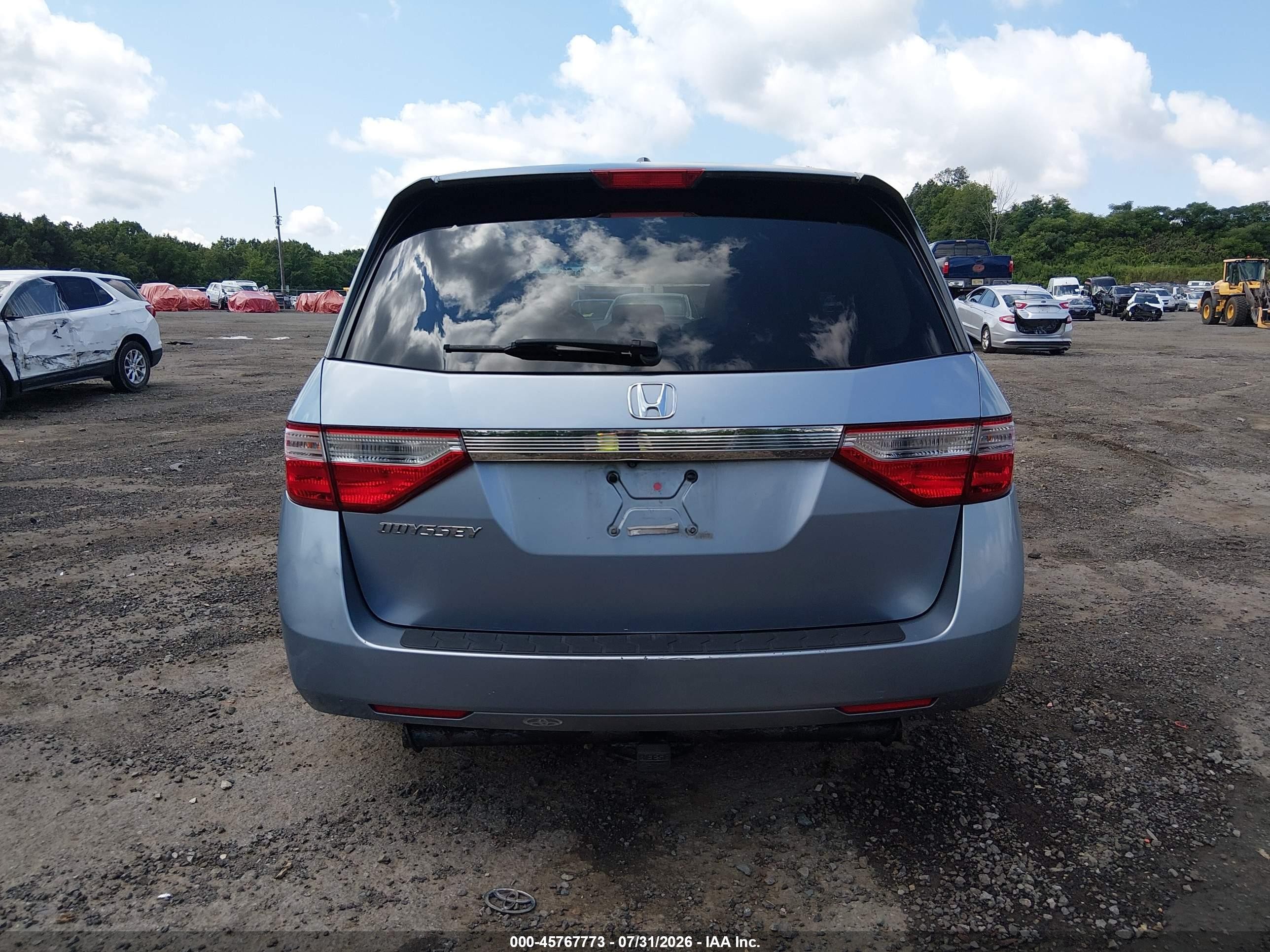 2012 Honda Odyssey Ex-l Blue vin: 5FNRL5H64CB026658