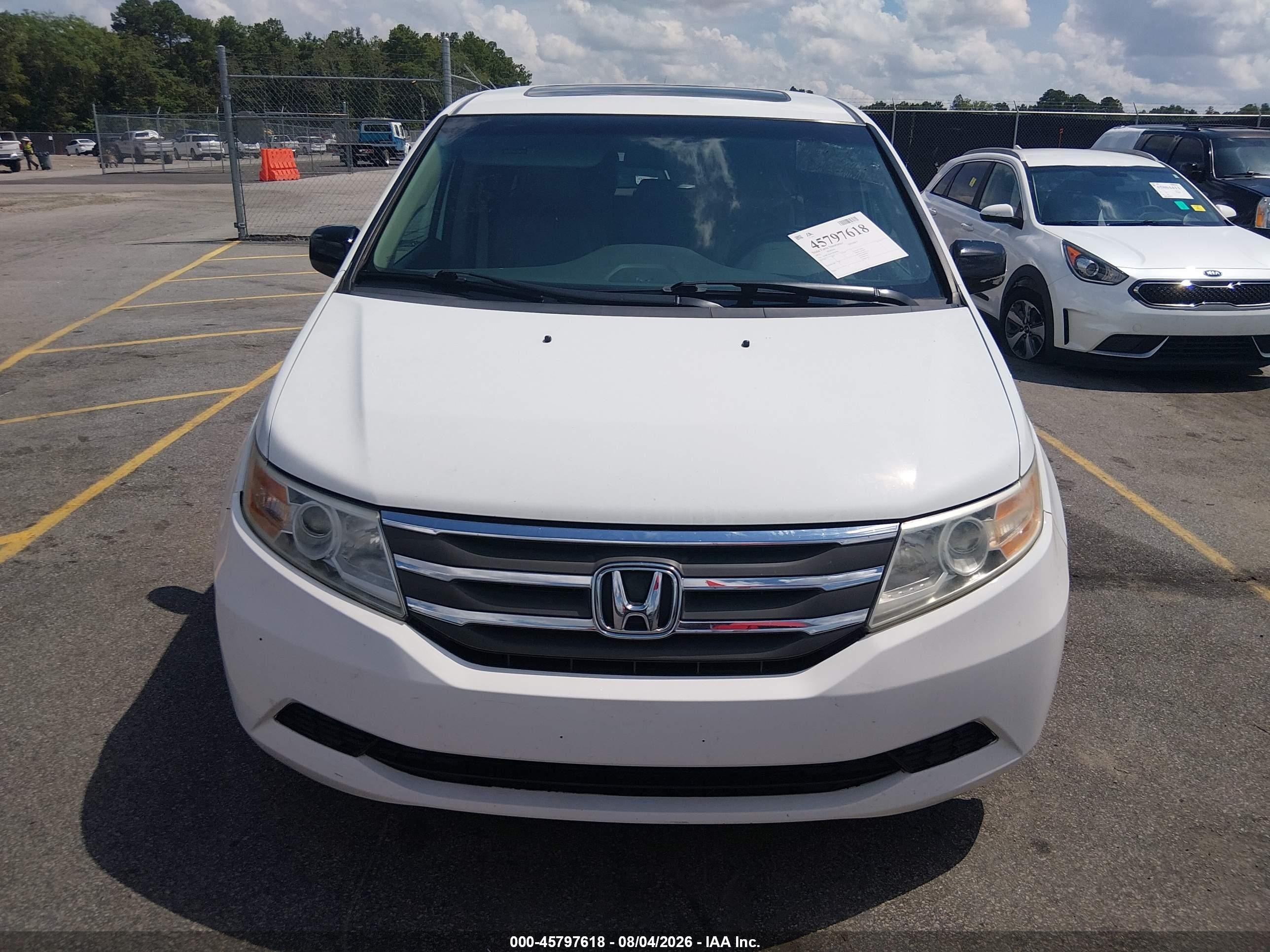 2012 Honda Odyssey Ex-l White vin: 5FNRL5H64CB029964