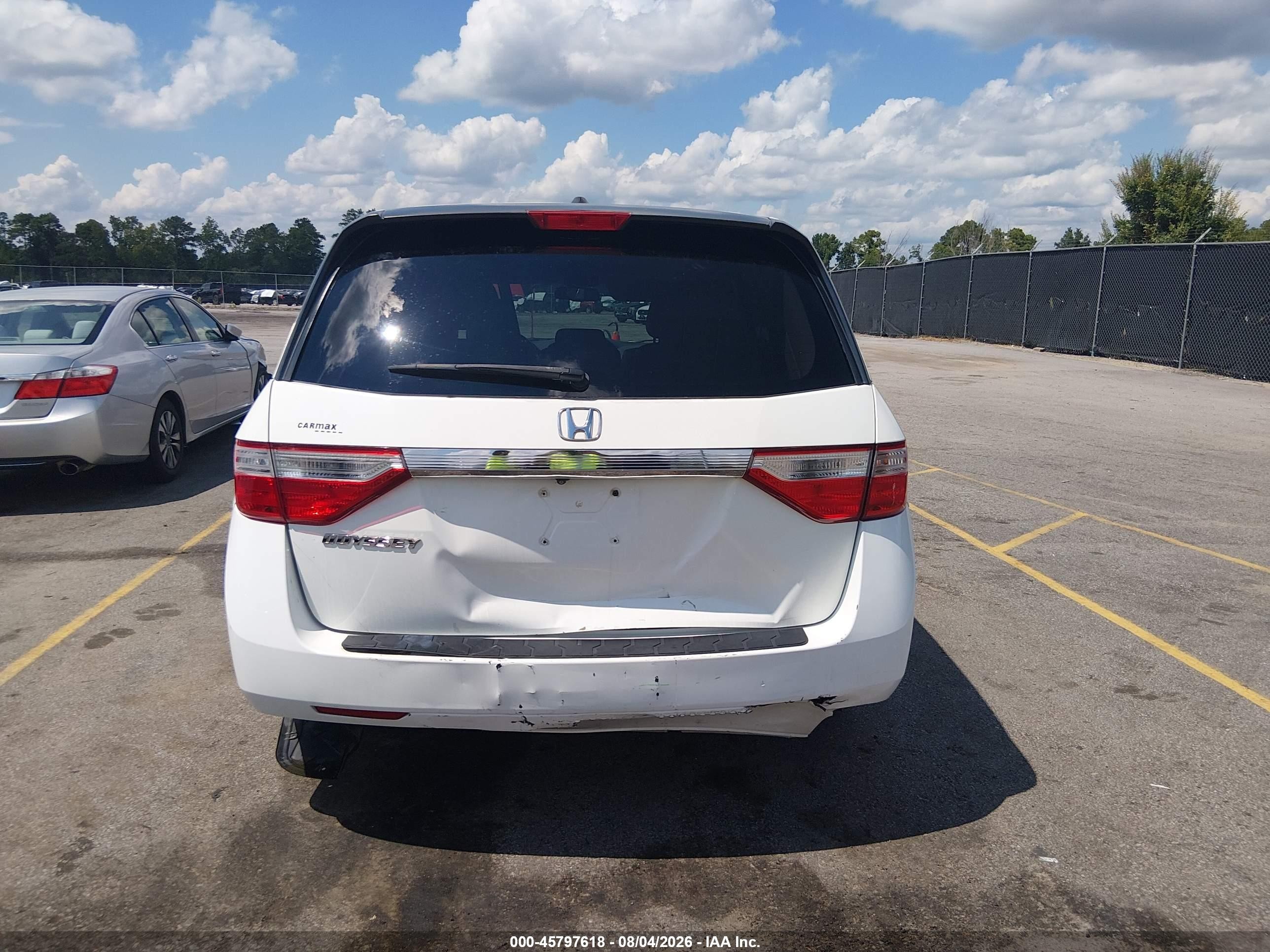 2012 Honda Odyssey Ex-l White vin: 5FNRL5H64CB029964