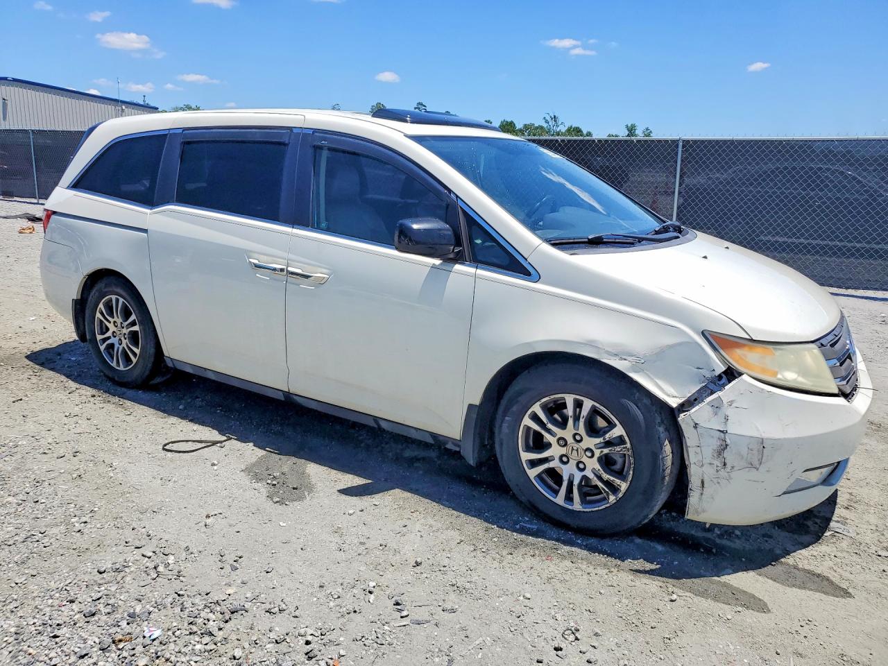 2012 Honda Odyssey Exl White vin: 5FNRL5H64CB042259