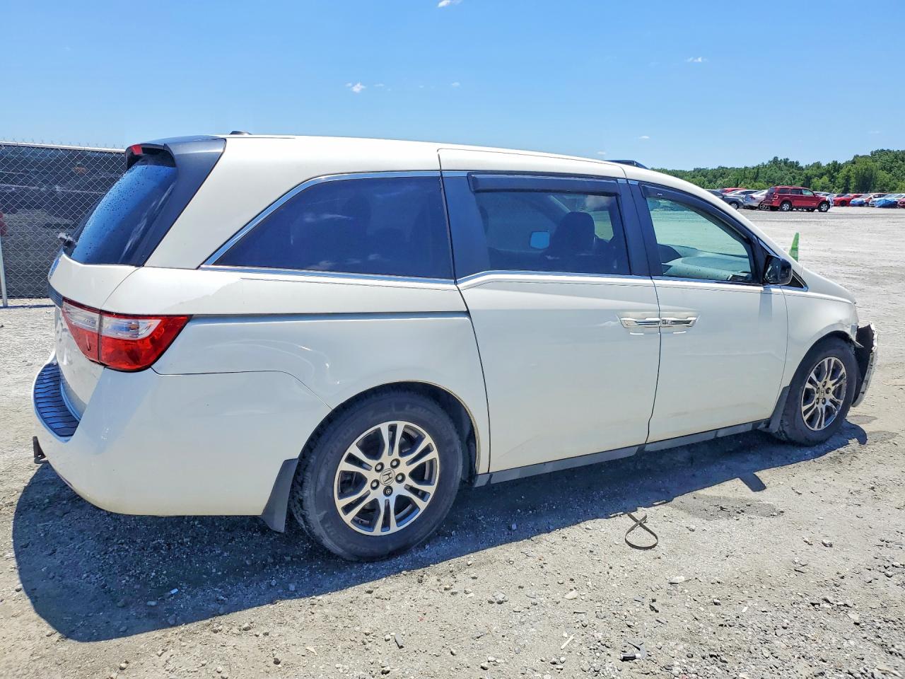 2012 Honda Odyssey Exl White vin: 5FNRL5H64CB042259