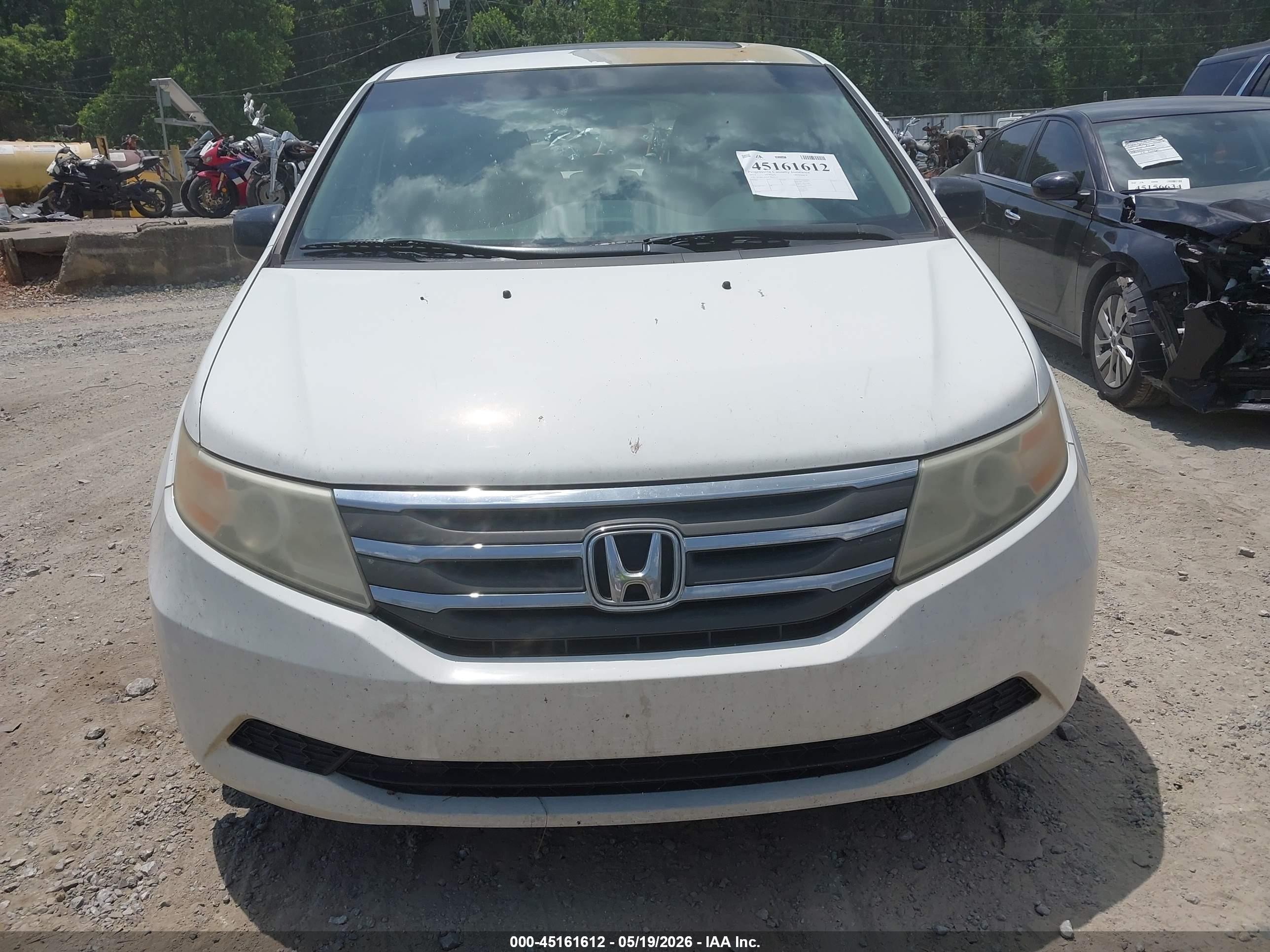 2012 Honda Odyssey Ex-l White vin: 5FNRL5H64CB047171