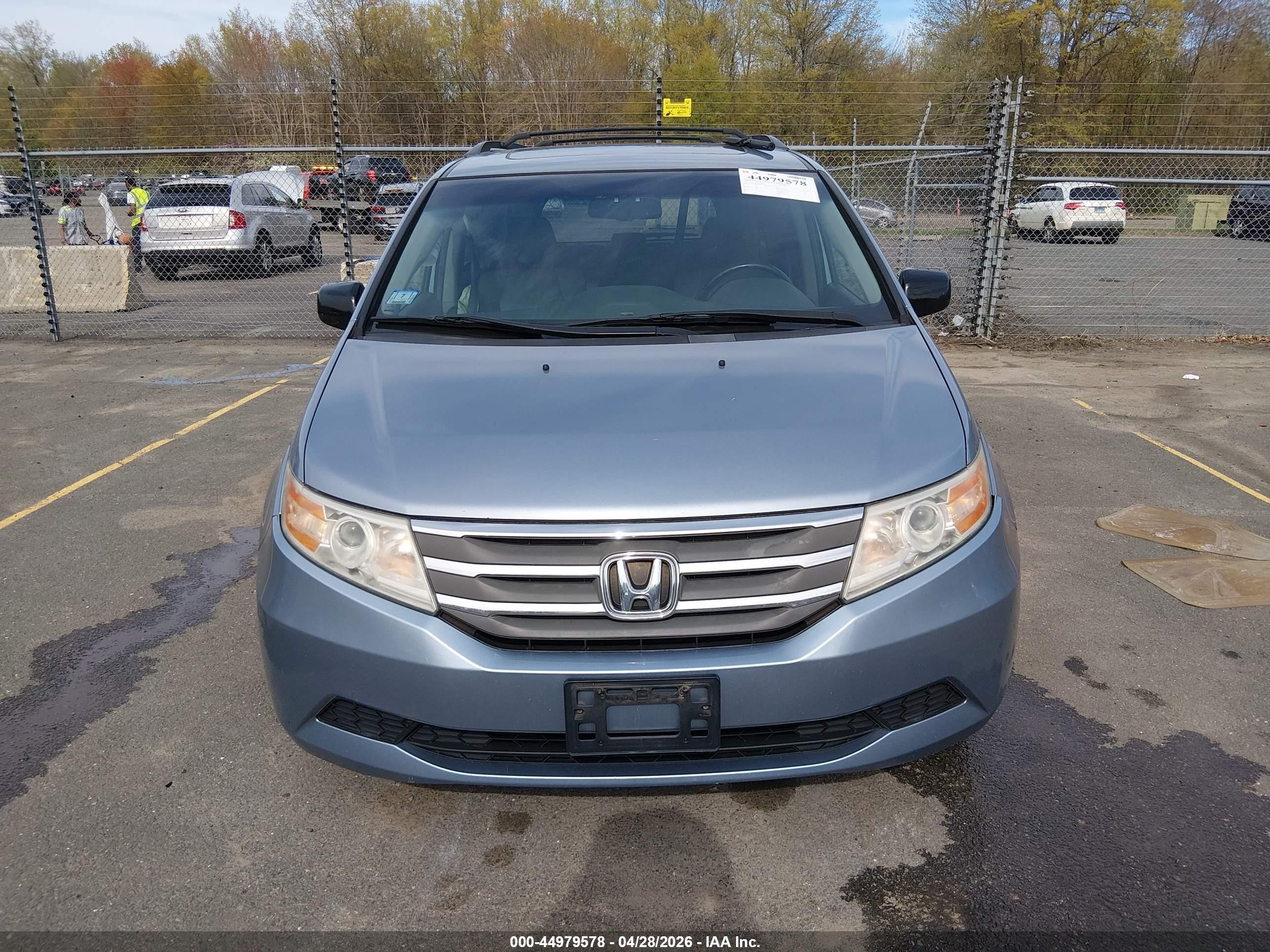 2012 Honda Odyssey Ex-l Blue vin: 5FNRL5H64CB047266