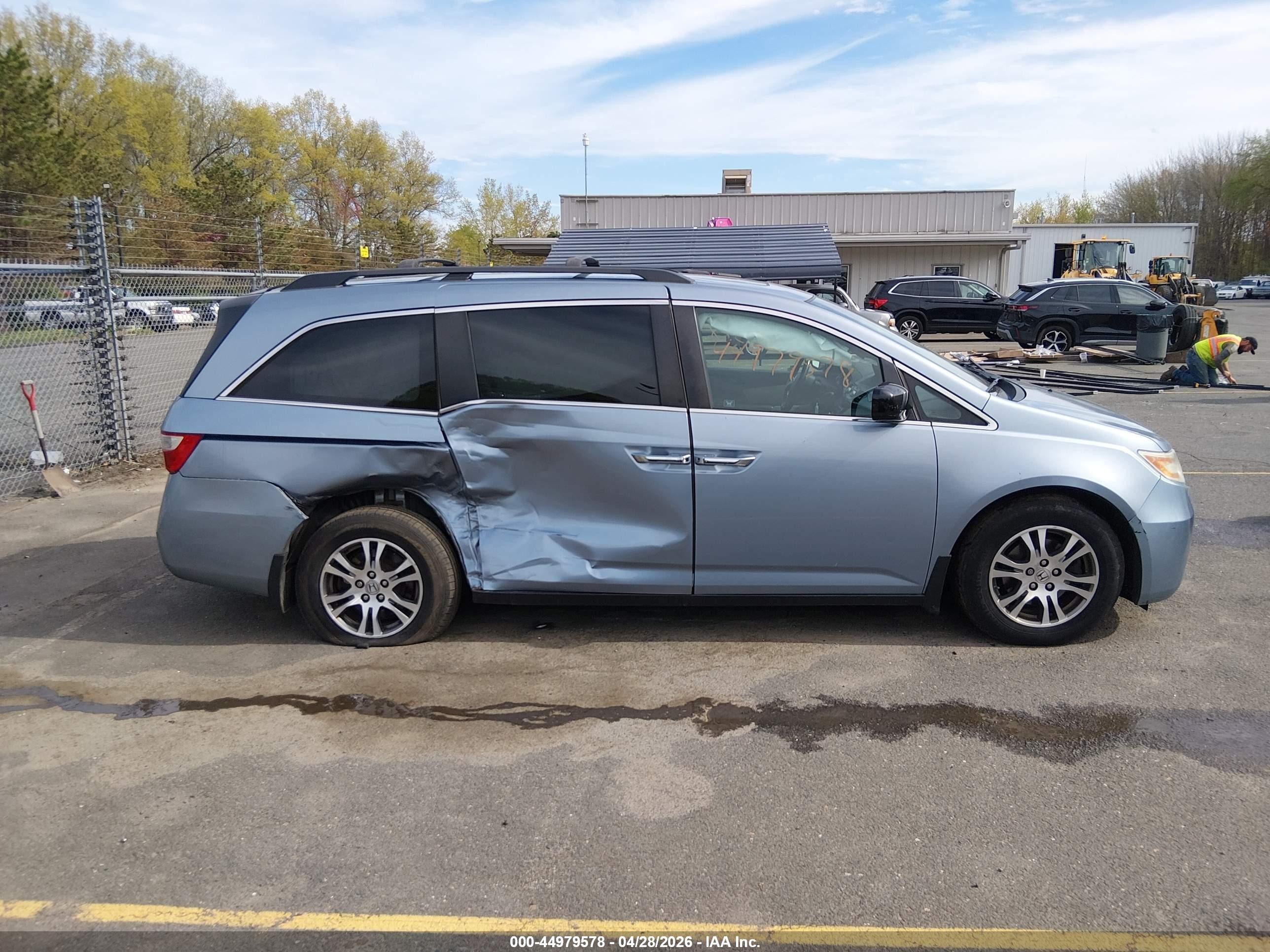 2012 Honda Odyssey Ex-l Blue vin: 5FNRL5H64CB047266