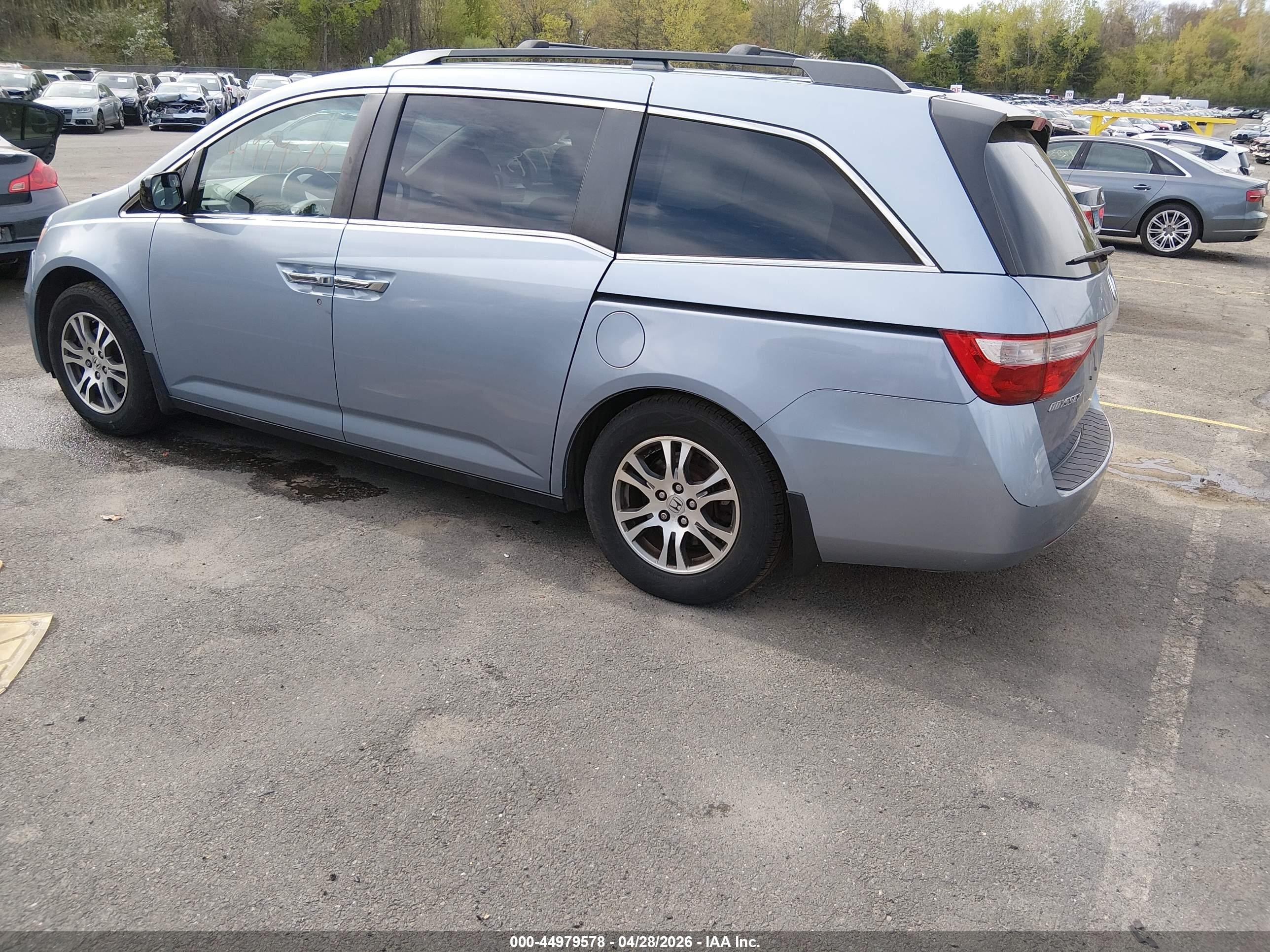 2012 Honda Odyssey Ex-l Blue vin: 5FNRL5H64CB047266