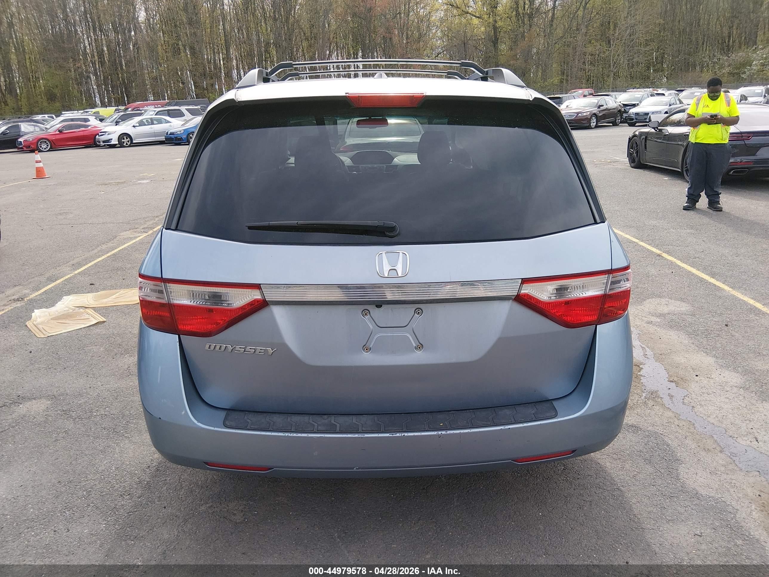 2012 Honda Odyssey Ex-l Blue vin: 5FNRL5H64CB047266