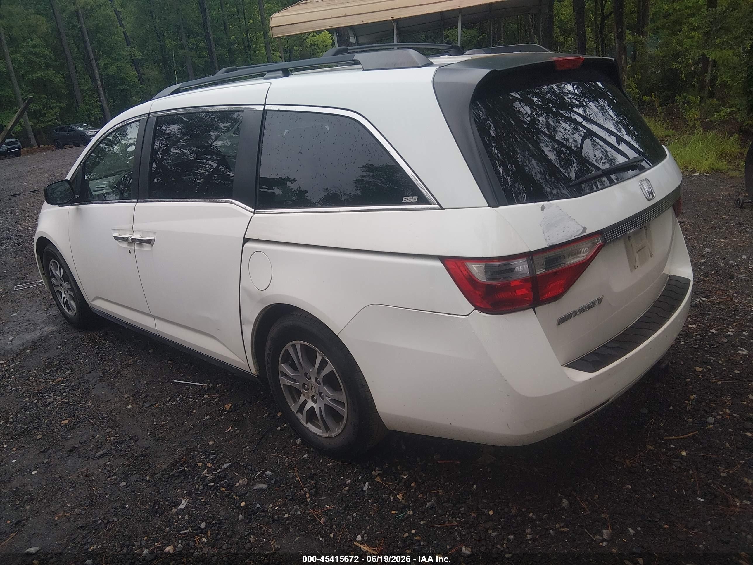 2012 Honda Odyssey Ex-l White vin: 5FNRL5H64CB049826