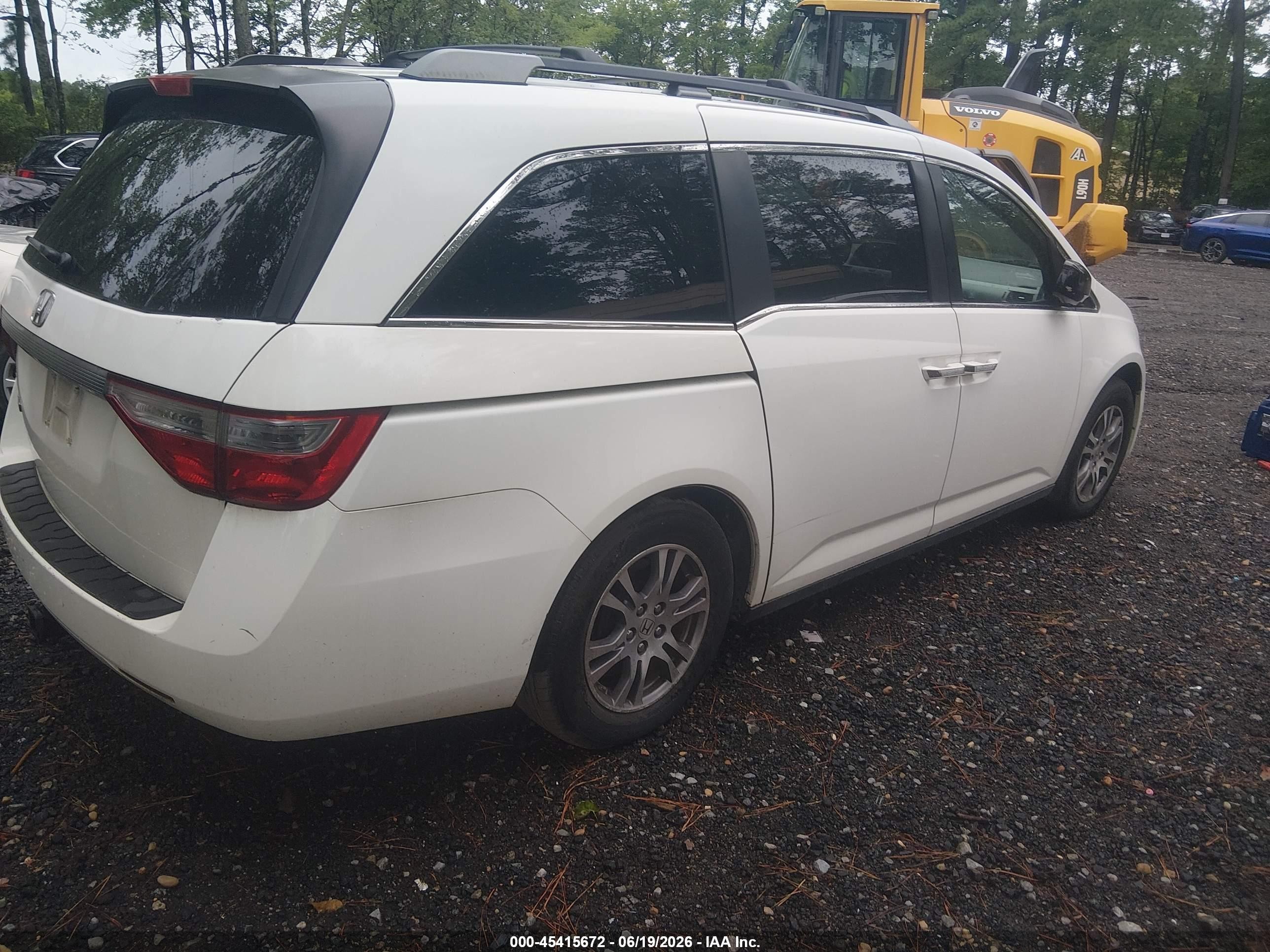 2012 Honda Odyssey Ex-l White vin: 5FNRL5H64CB049826