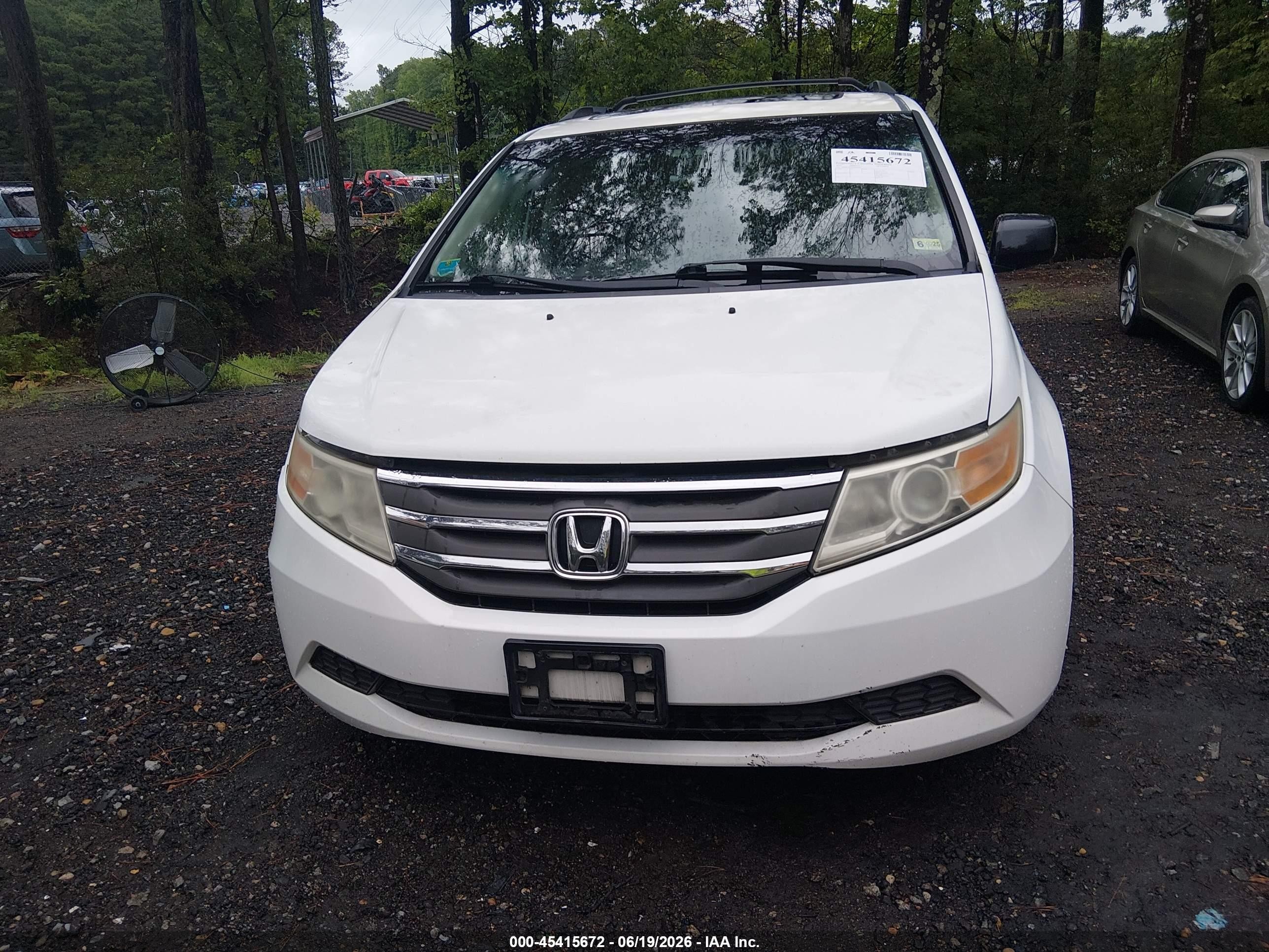 2012 Honda Odyssey Ex-l White vin: 5FNRL5H64CB049826
