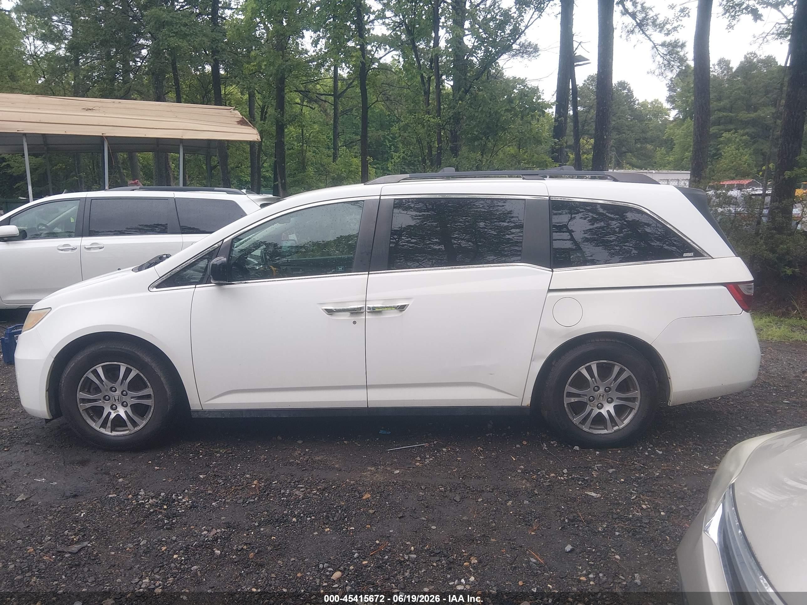 2012 Honda Odyssey Ex-l White vin: 5FNRL5H64CB049826
