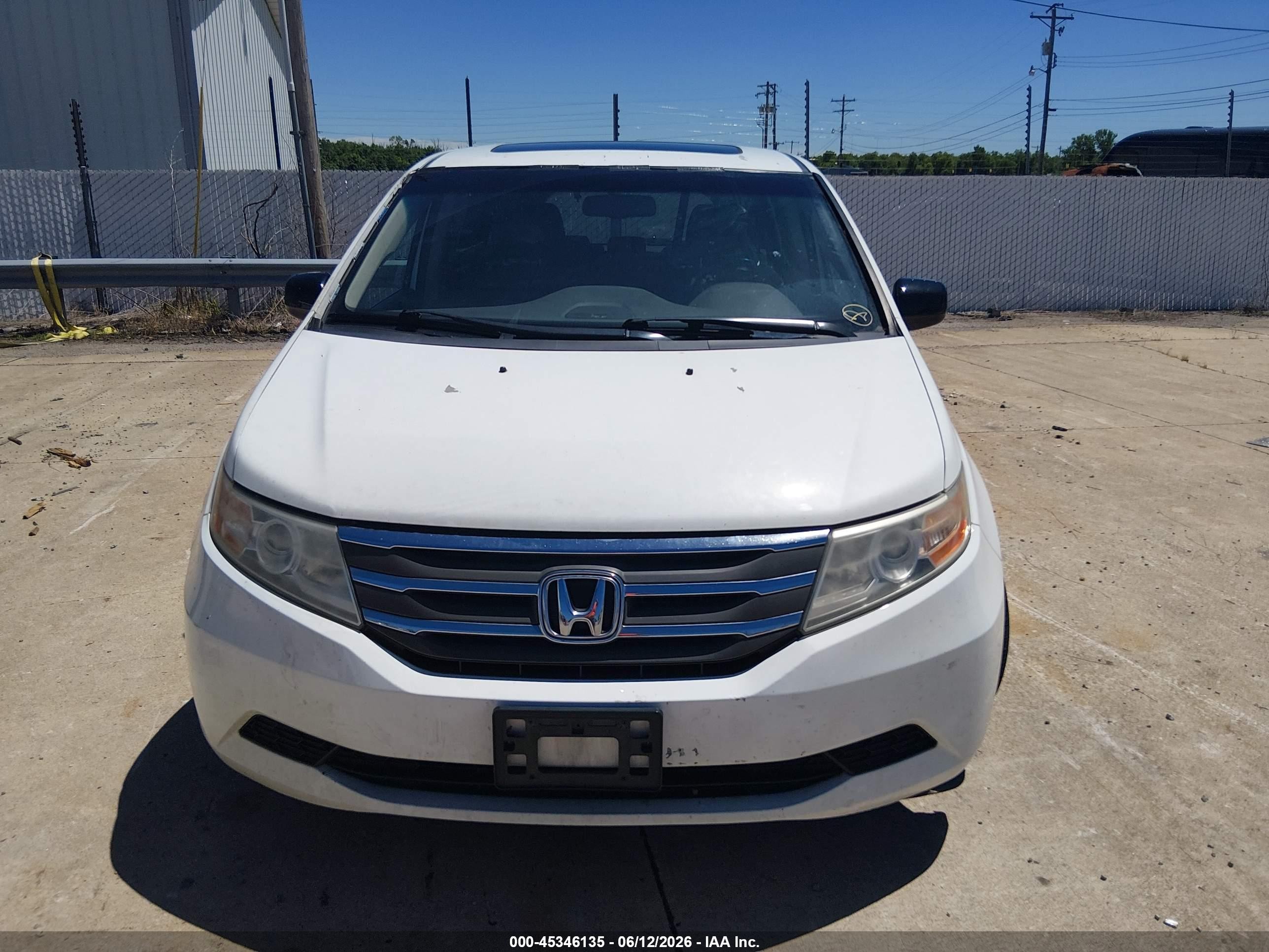 2012 Honda Odyssey Ex-l White vin: 5FNRL5H64CB058008