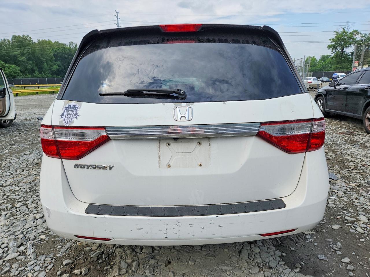 2012 Honda Odyssey Exl White vin: 5FNRL5H64CB077514