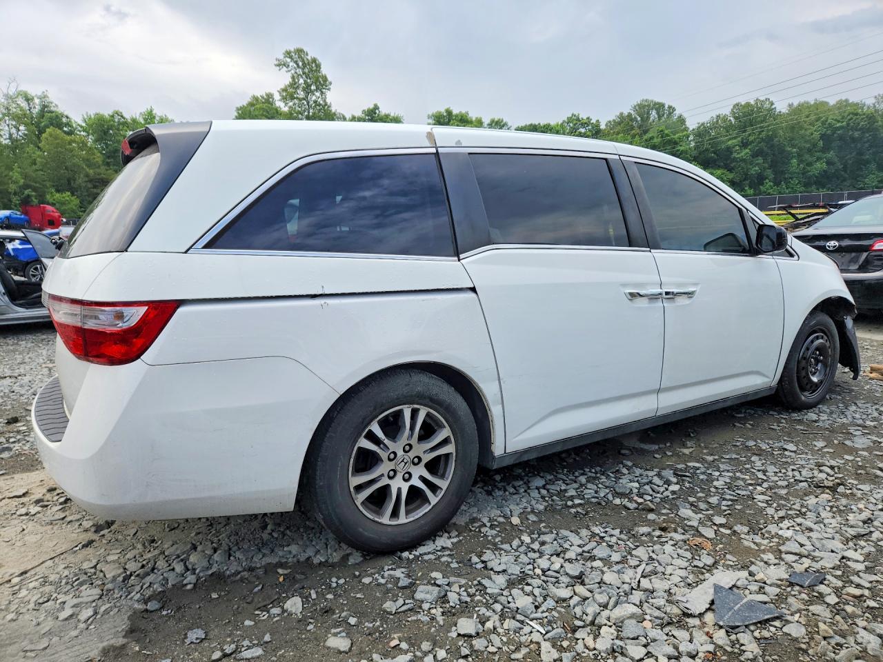 2012 Honda Odyssey Exl White vin: 5FNRL5H64CB077514