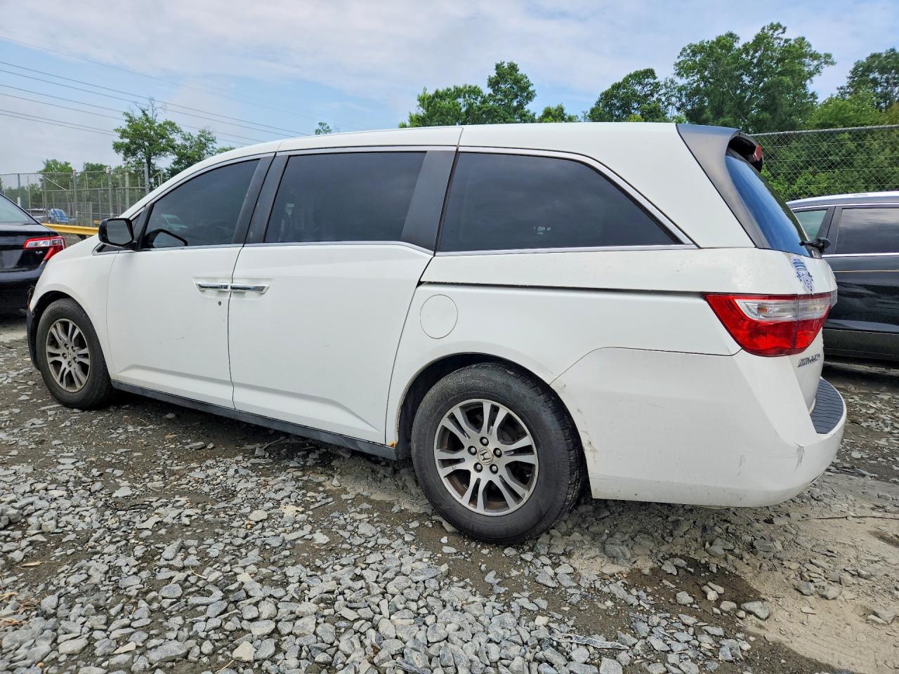2012 Honda Odyssey Exl White vin: 5FNRL5H64CB077514