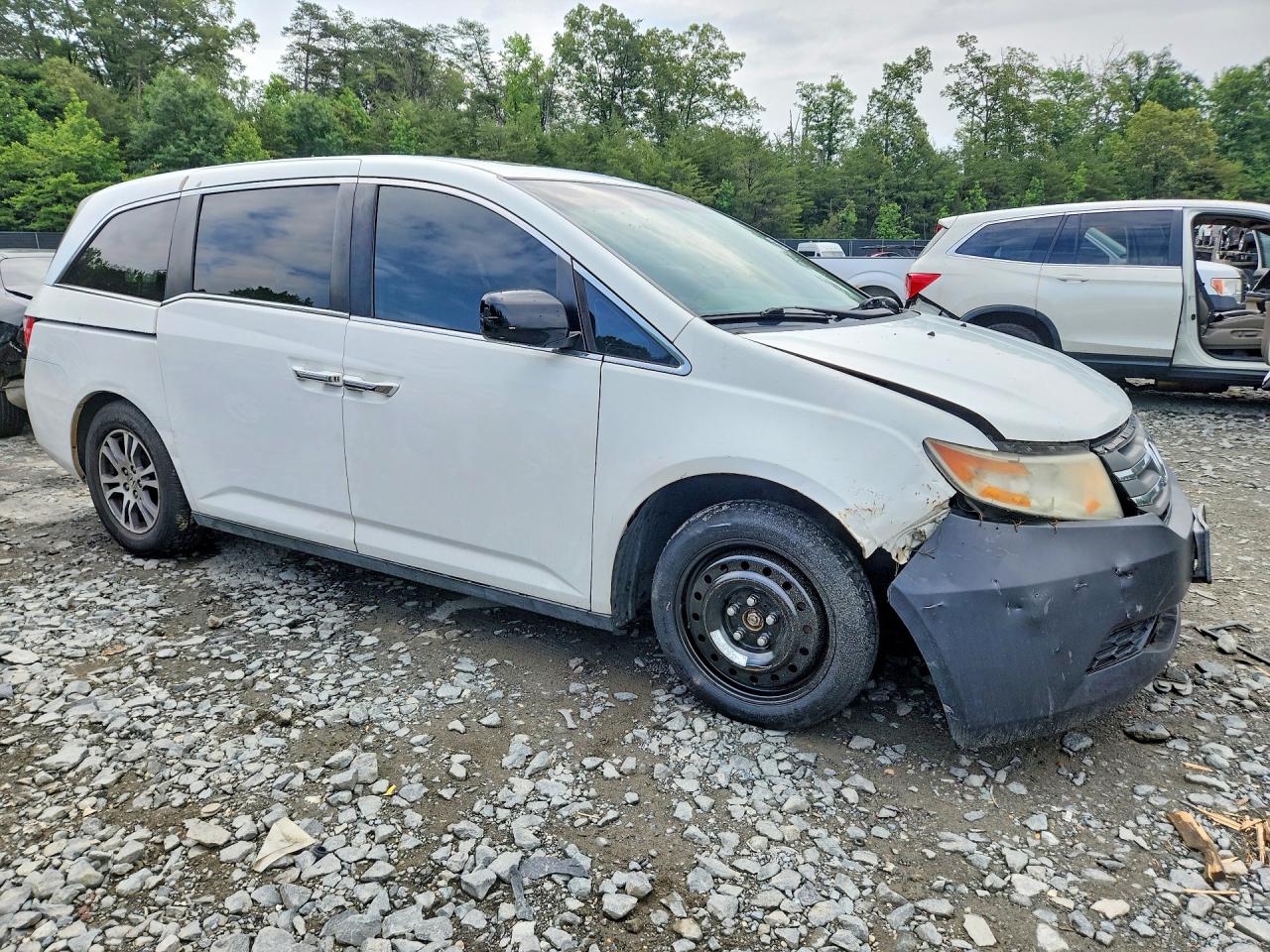 2012 Honda Odyssey Exl White vin: 5FNRL5H64CB077514