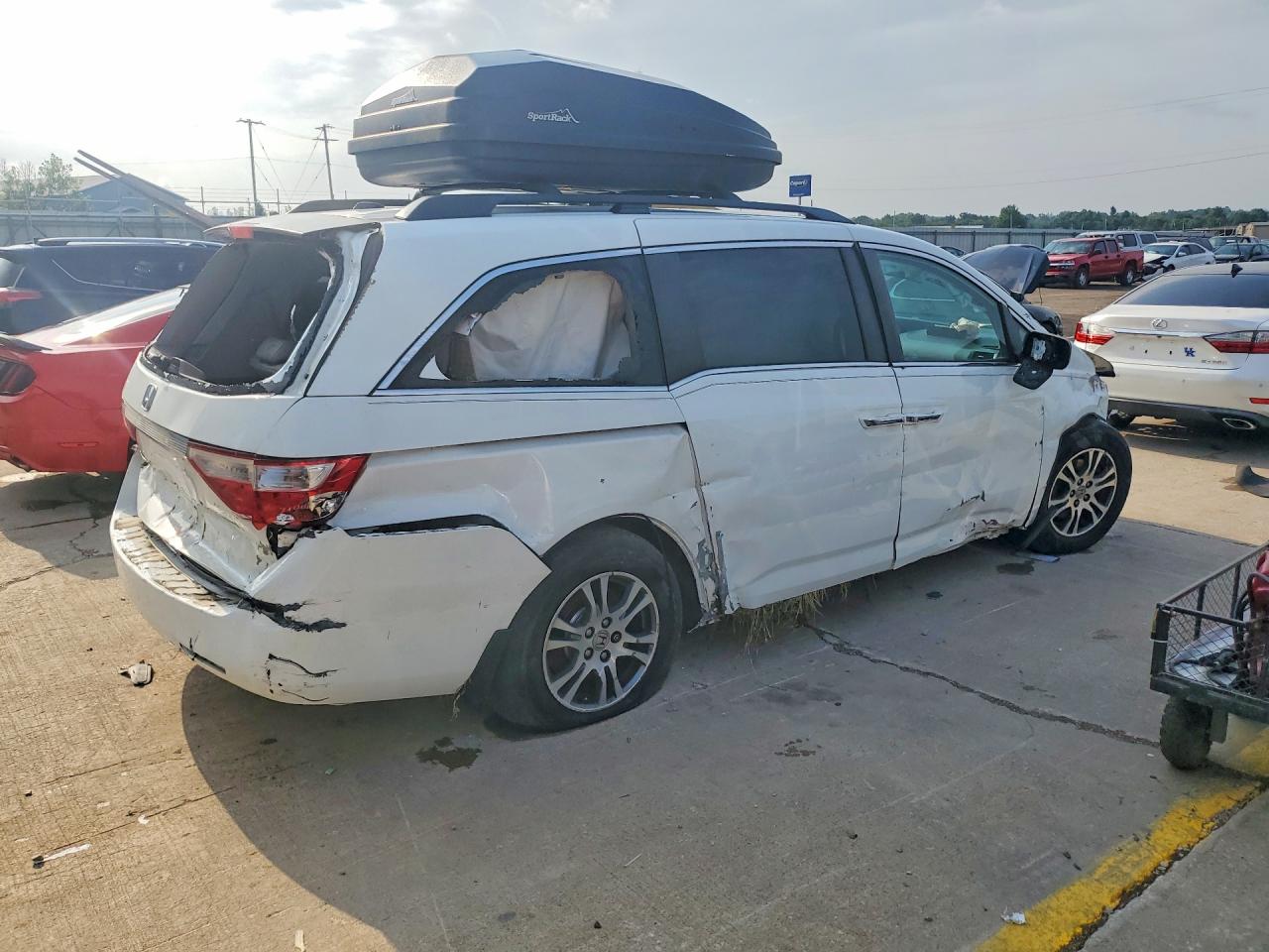 2012 Honda Odyssey Exl White vin: 5FNRL5H64CB078808