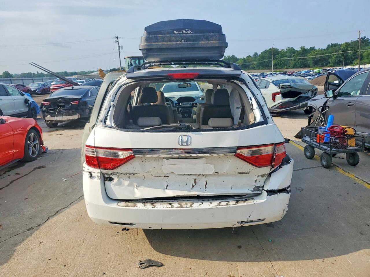 2012 Honda Odyssey Exl White vin: 5FNRL5H64CB078808
