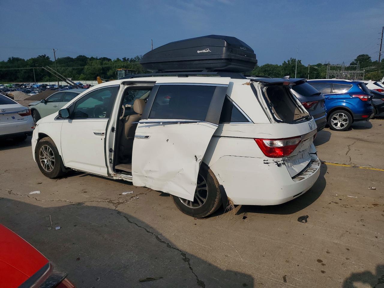 2012 Honda Odyssey Exl White vin: 5FNRL5H64CB078808