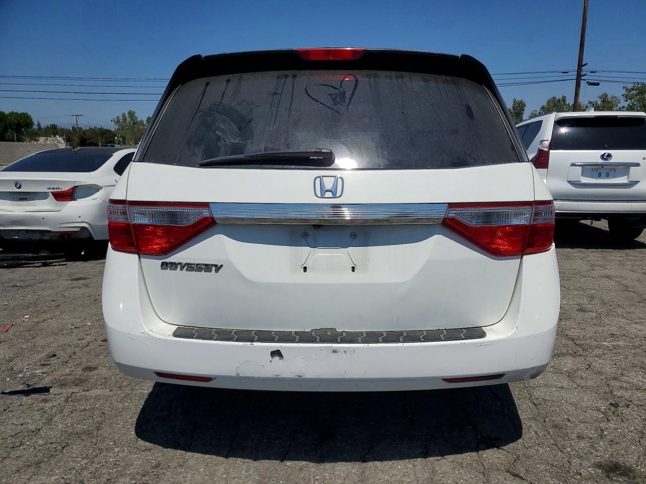2012 Honda Odyssey Exl White vin: 5FNRL5H64CB083720