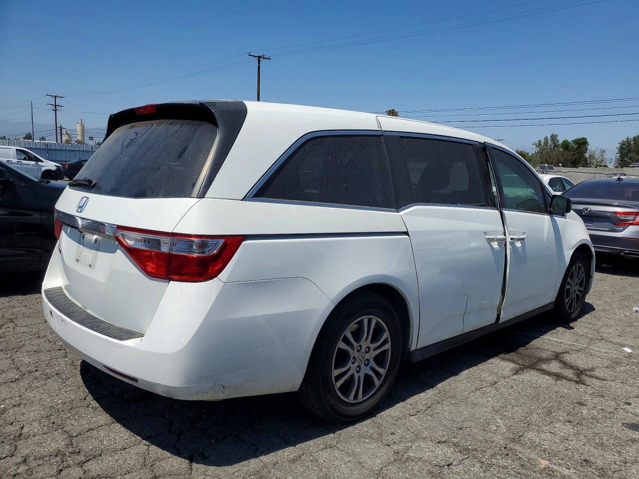 2012 Honda Odyssey Exl White vin: 5FNRL5H64CB083720