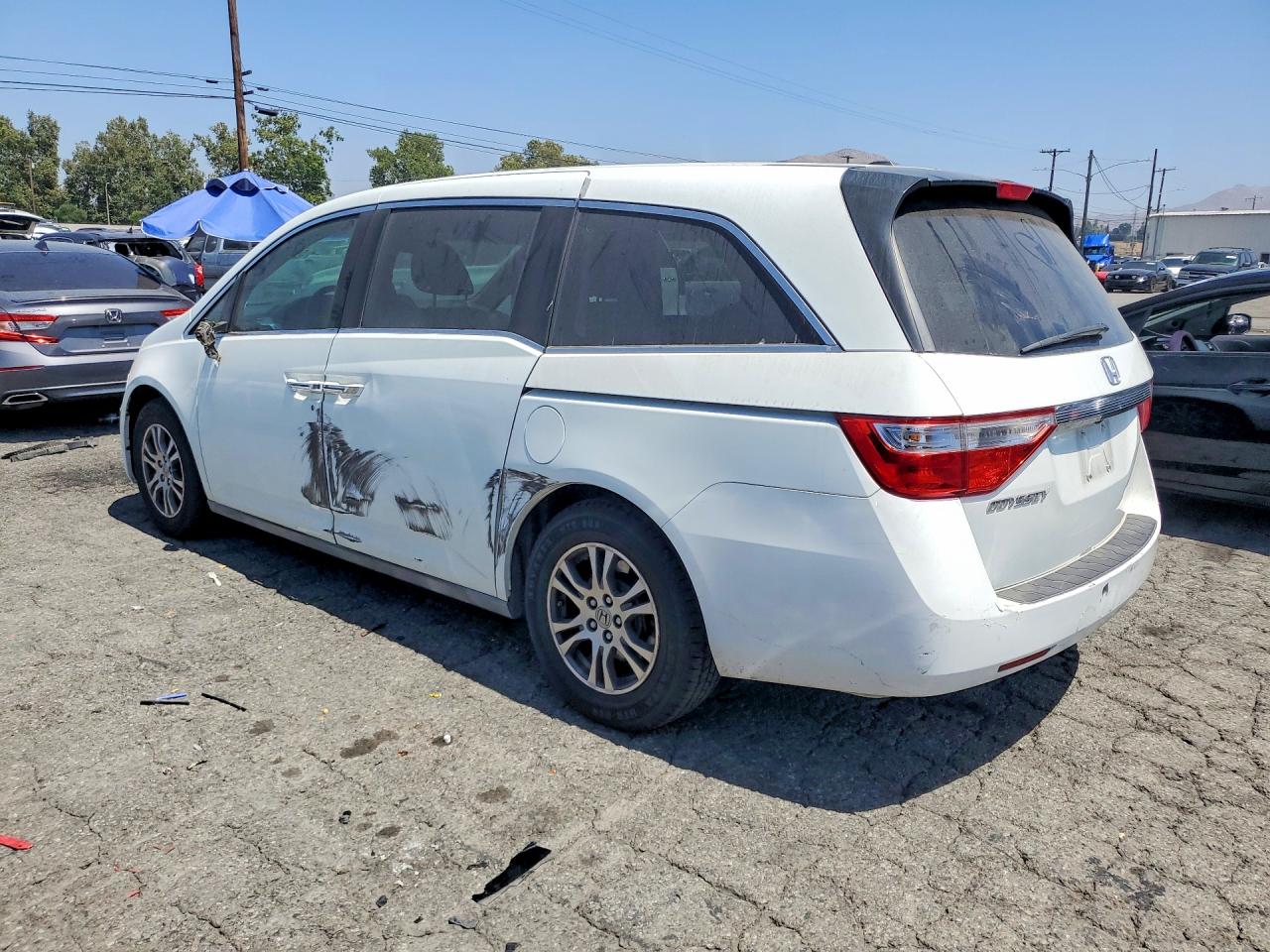 2012 Honda Odyssey Exl White vin: 5FNRL5H64CB083720