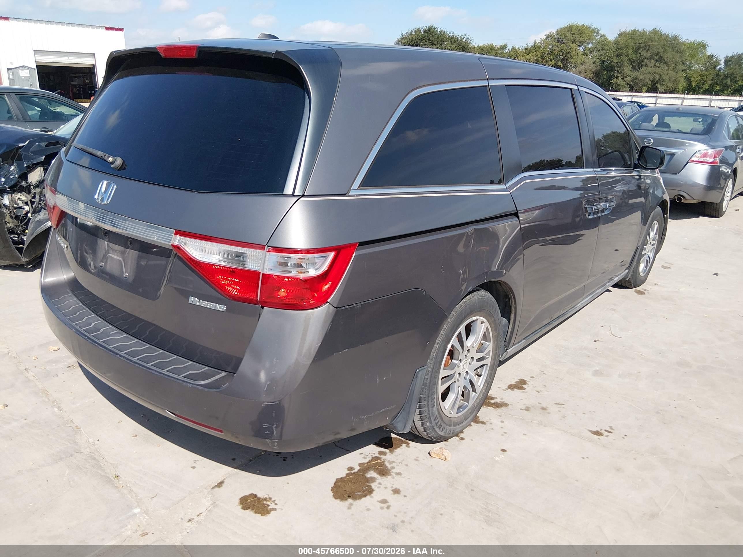 2012 Honda Odyssey Ex-l Gray vin: 5FNRL5H64CB088884