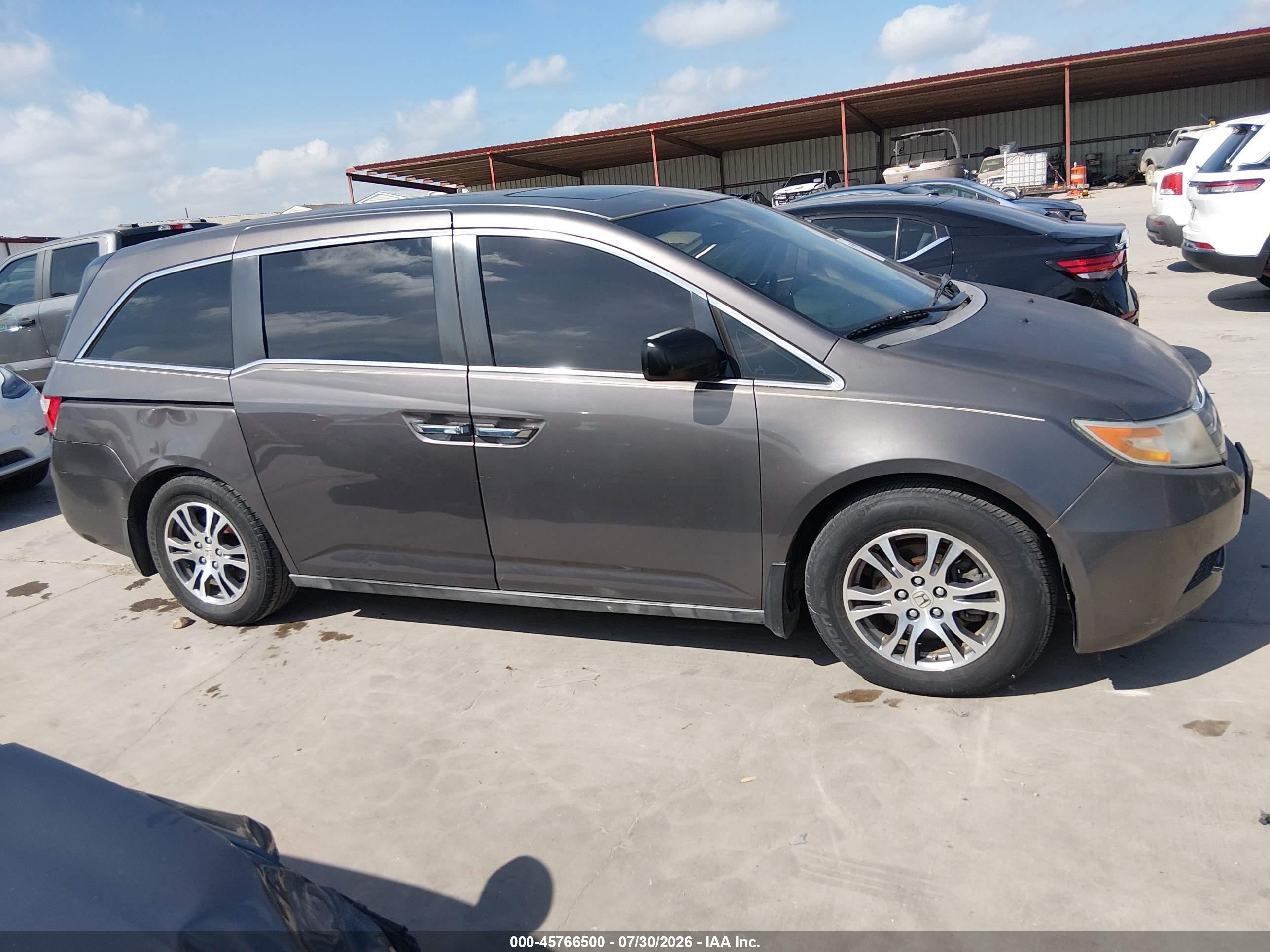 2012 Honda Odyssey Ex-l Gray vin: 5FNRL5H64CB088884