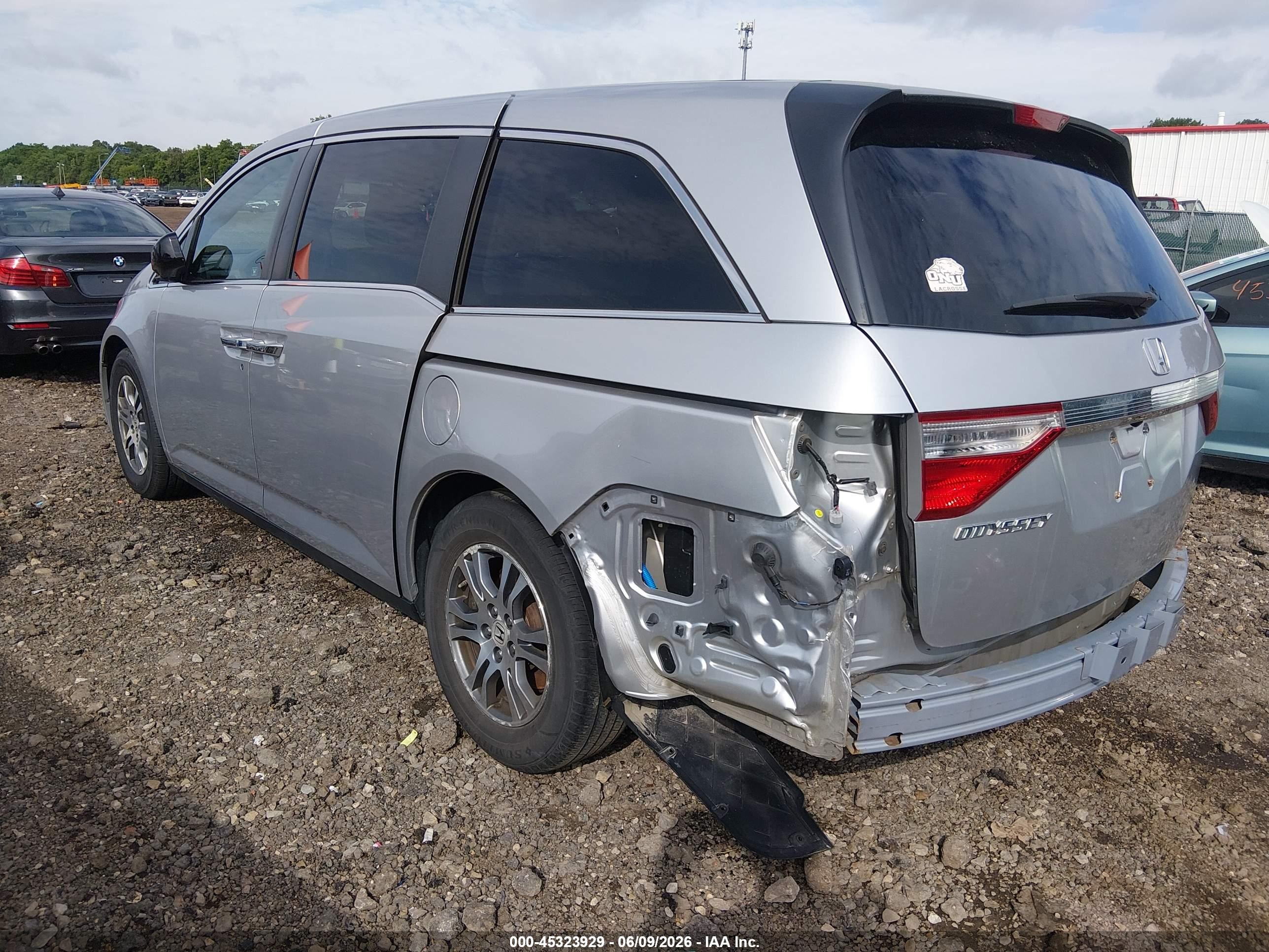 2012 Honda Odyssey Ex-l Silver vin: 5FNRL5H64CB093101