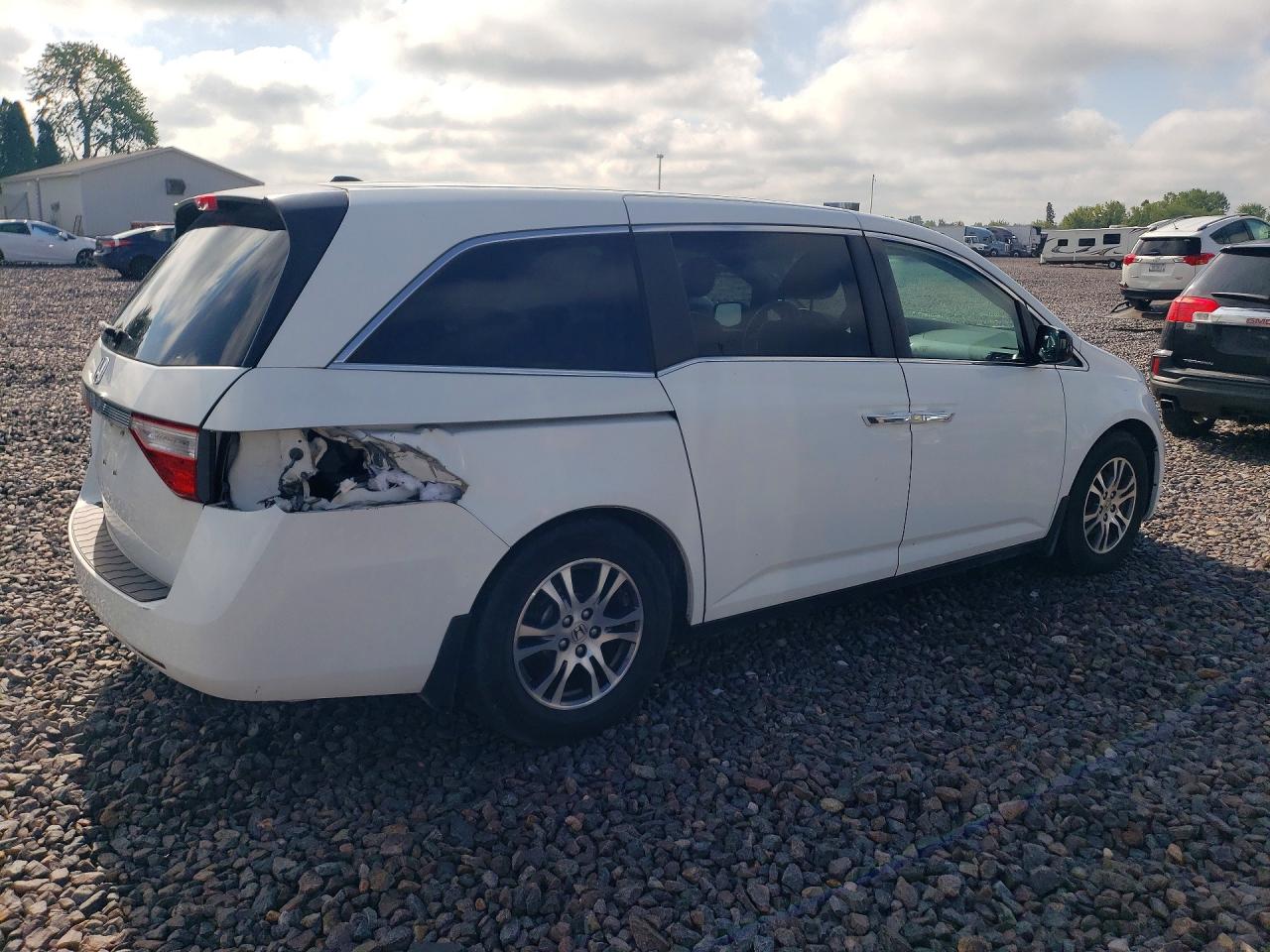 2012 Honda Odyssey Exl White vin: 5FNRL5H64CB111998