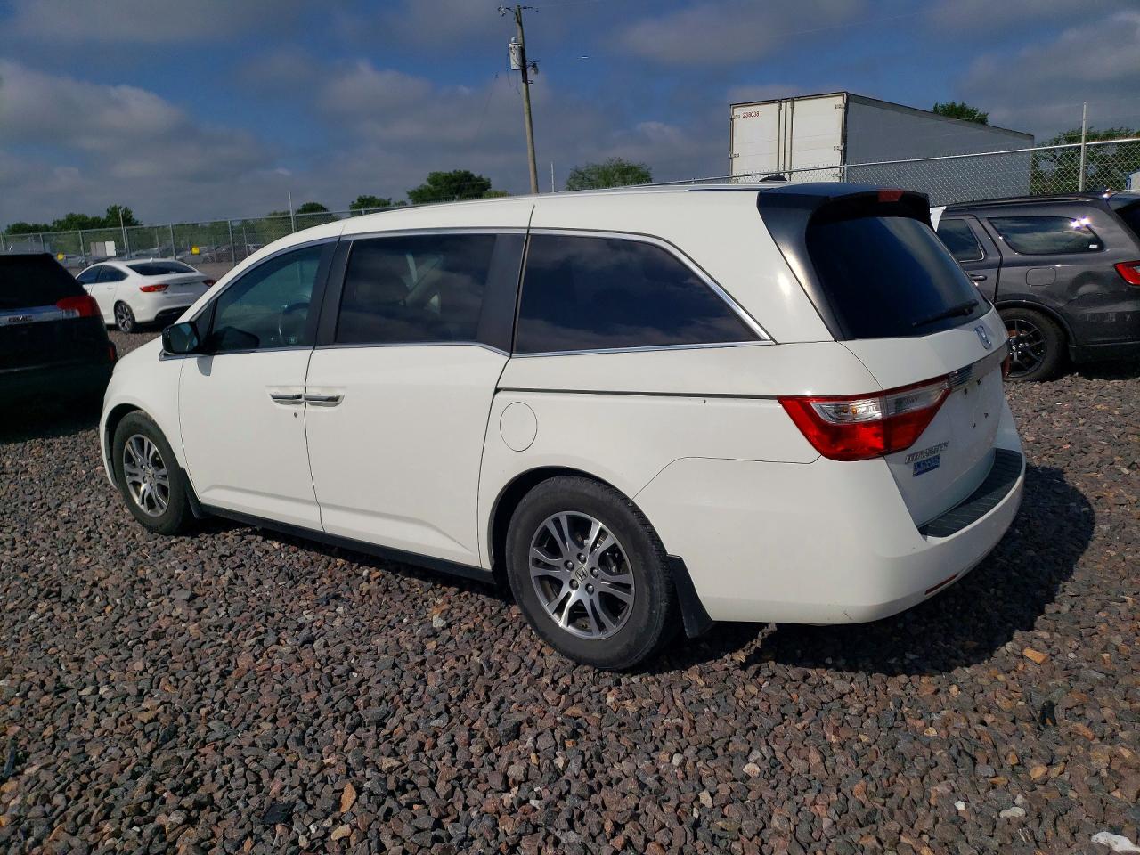 2012 Honda Odyssey Exl White vin: 5FNRL5H64CB111998